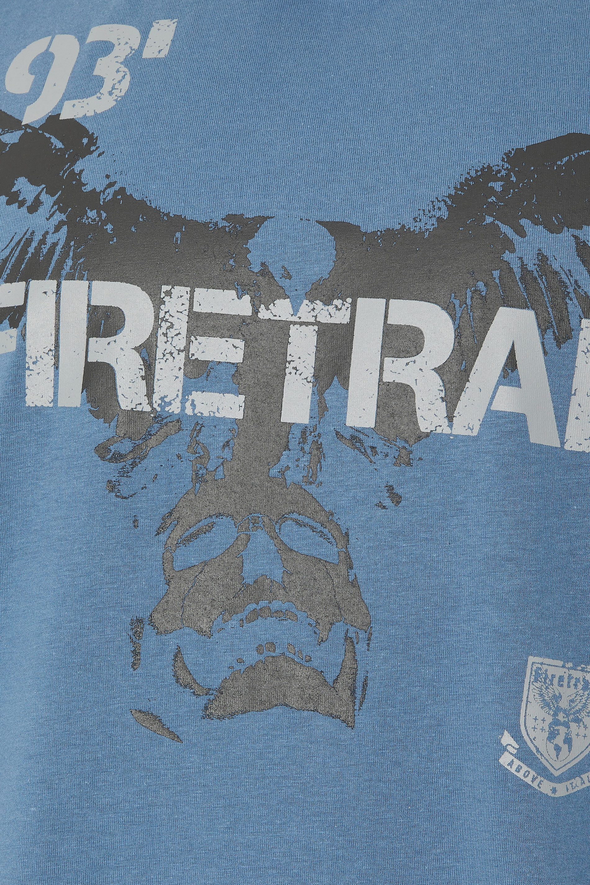 FIRETRAP Big & Tall Blue Hawke Print T-Shirt | BadRhino 3