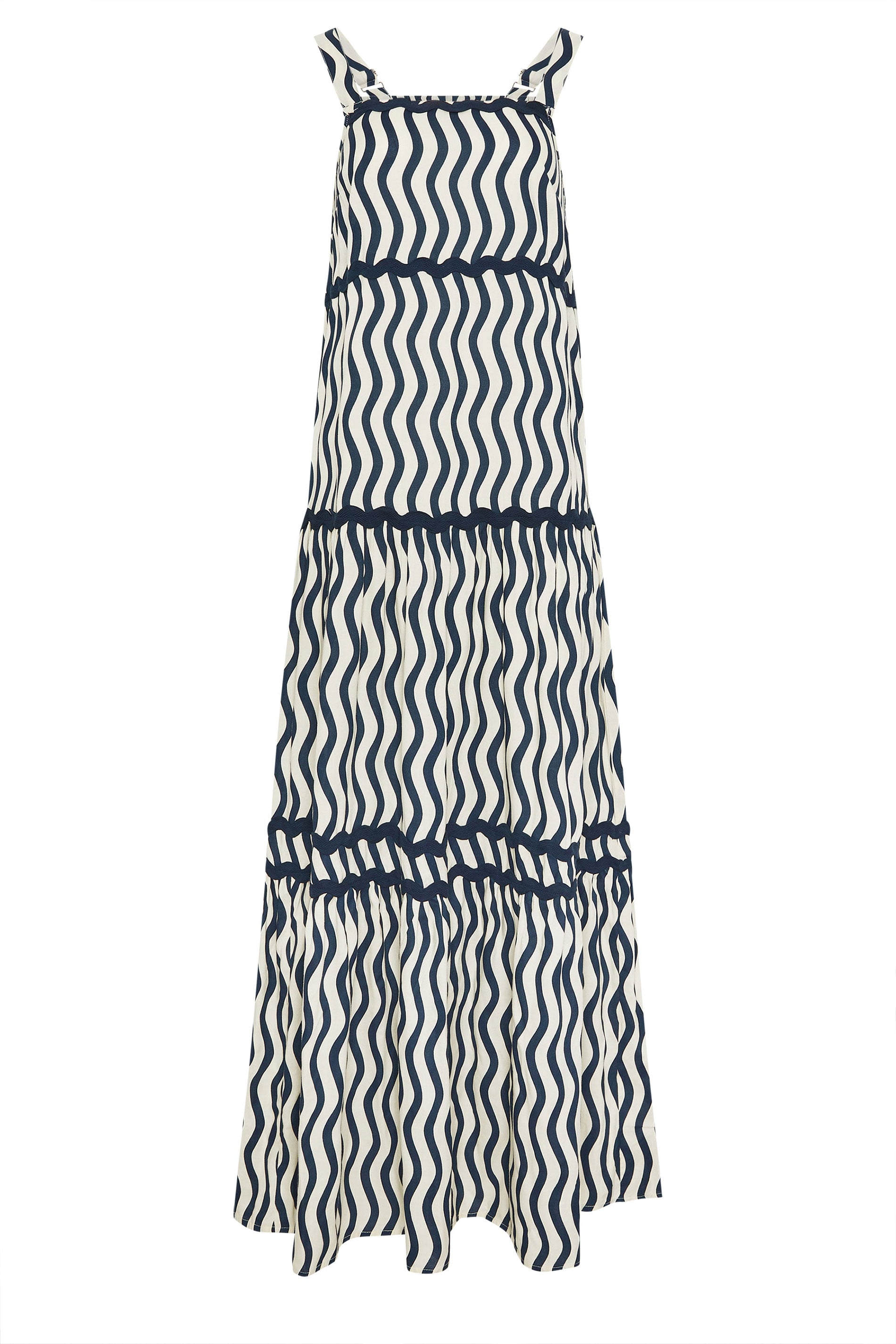 LTS Tall Women's Ivory White & Blue Swirl Maxi Dress | Long Tall Sally 6