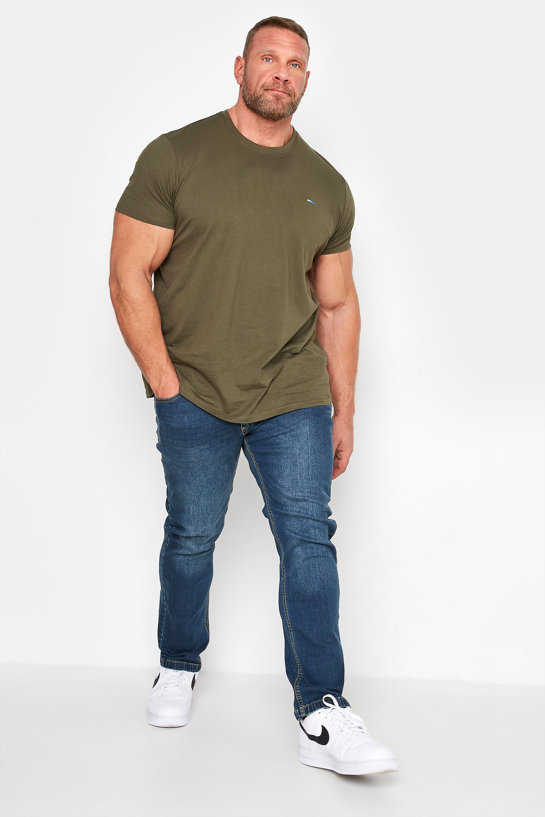 D555 Blue Tapered Stretch Jeans | BadRhino 2