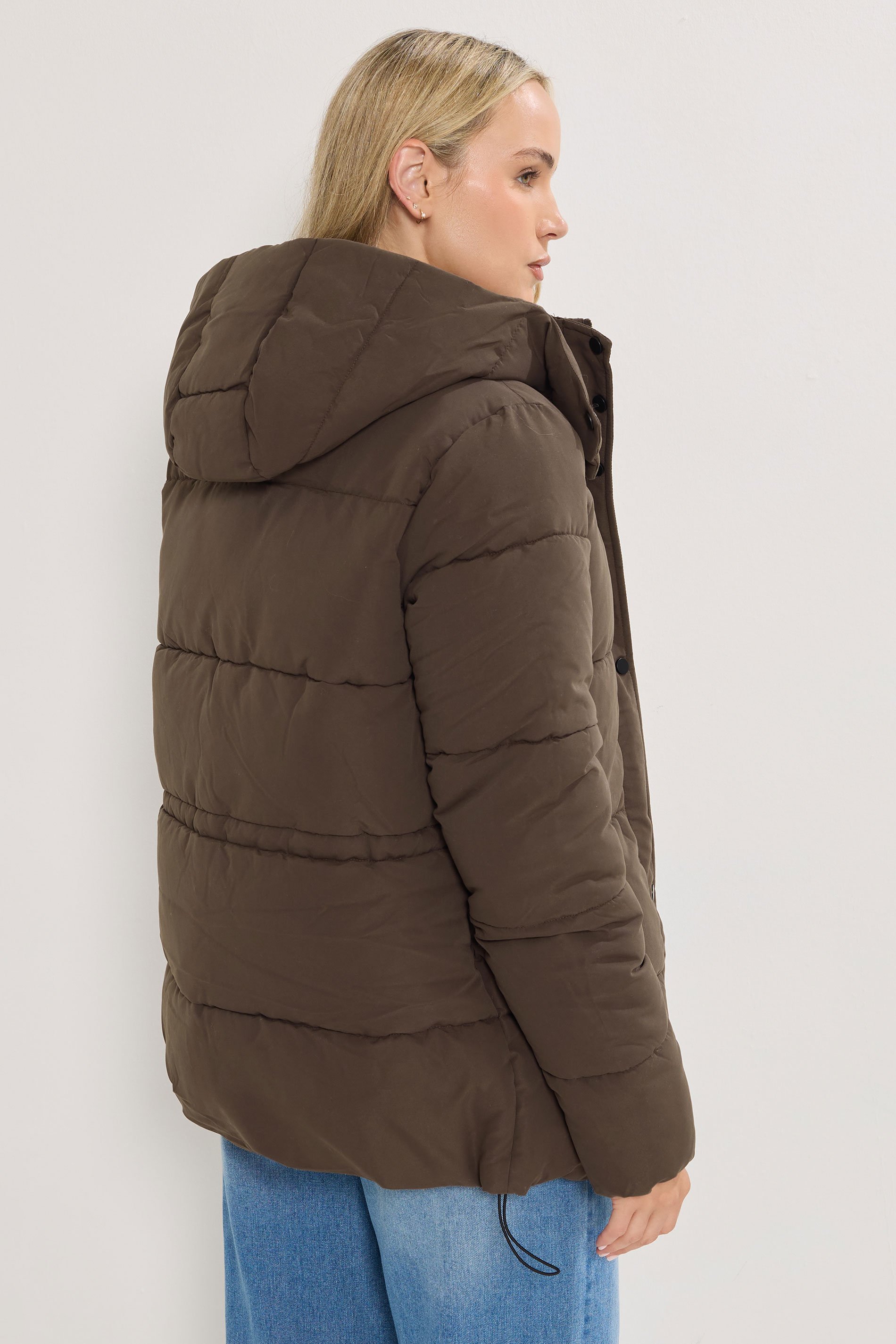 LTS Tall Chocolate Brown Padded Coat | Long Tall Sally 3