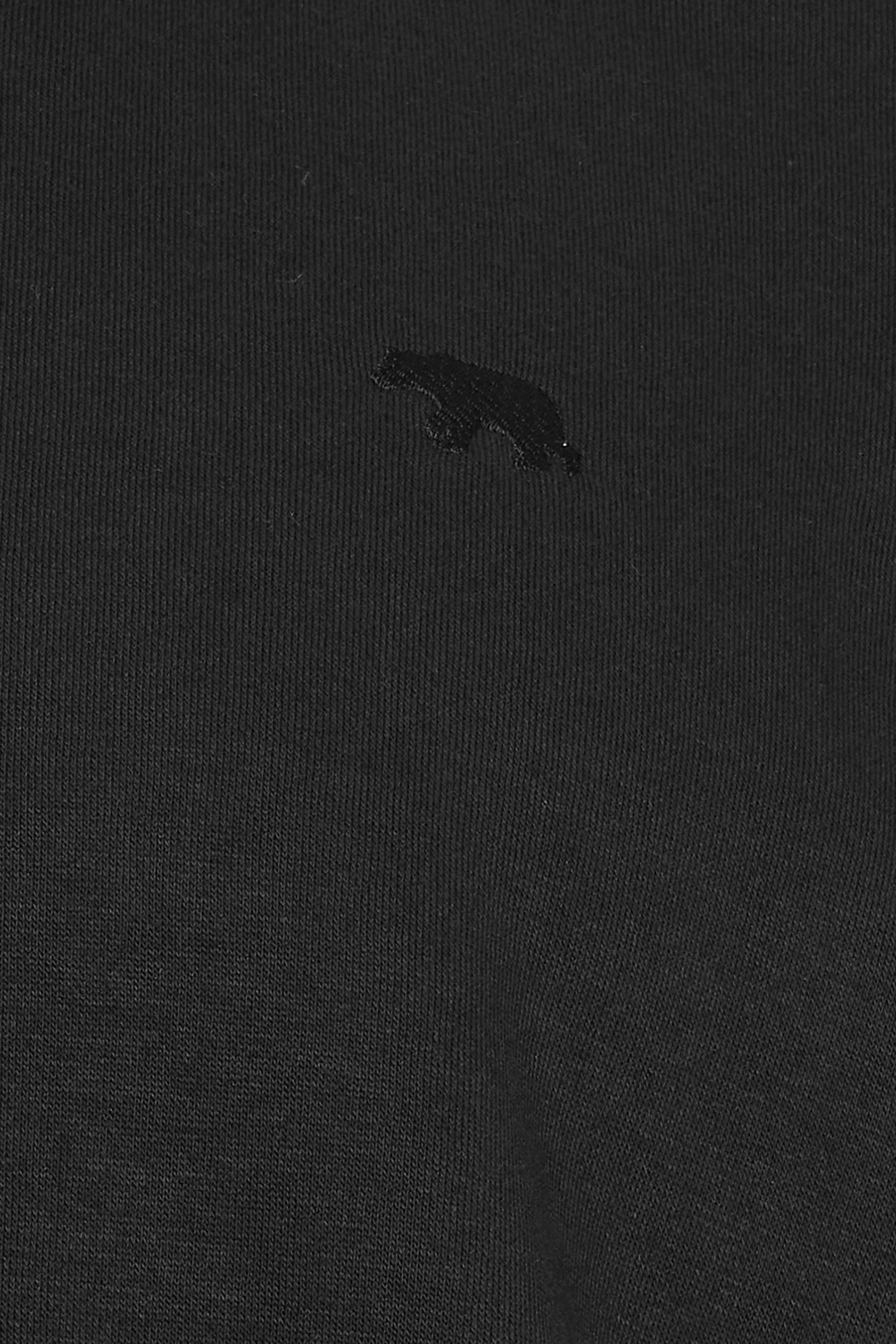 D555 Big & Tall Black Embroidery Zip Through Fleece Lined Jacket | BadRhino 6