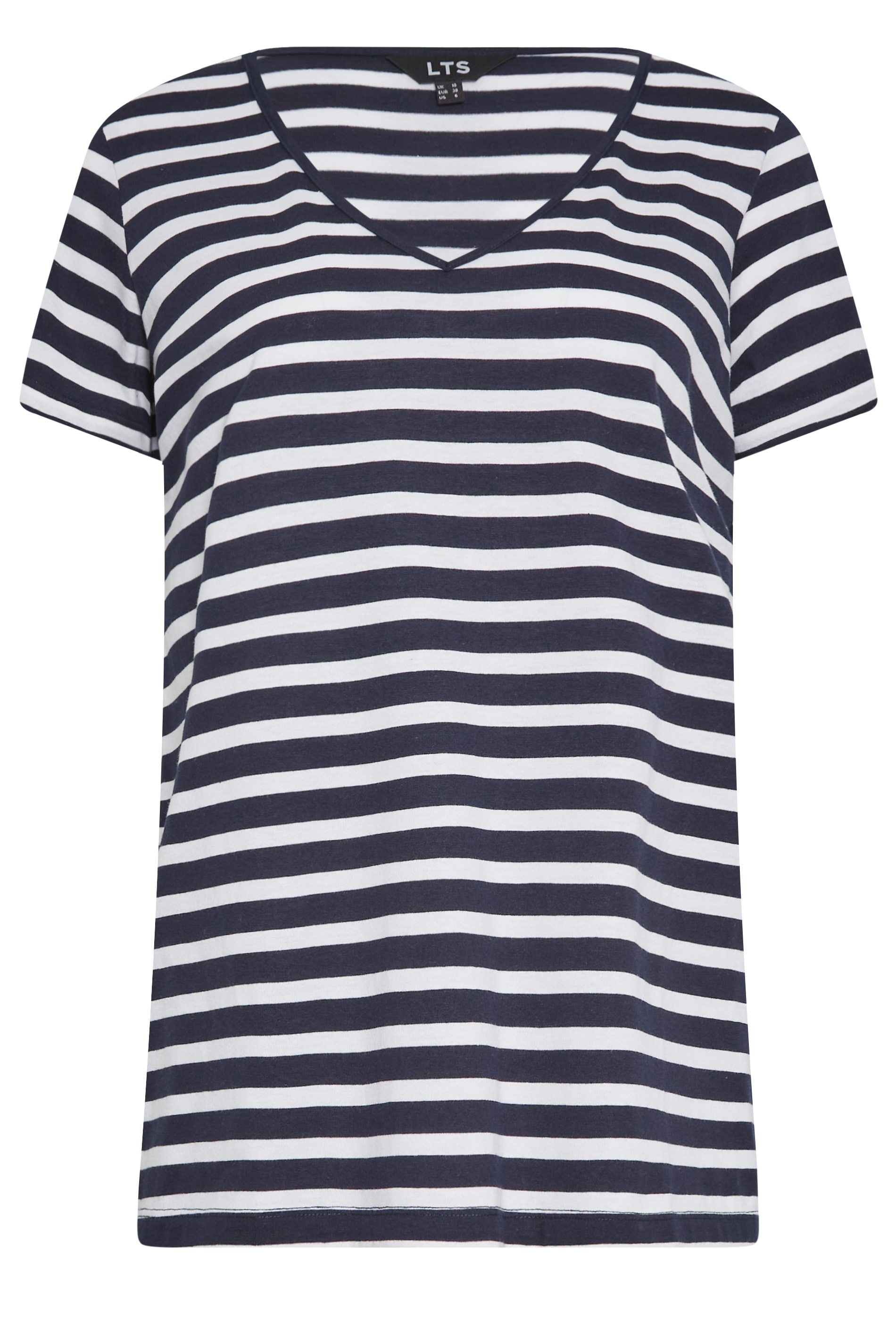 v neck black and white striped shirt