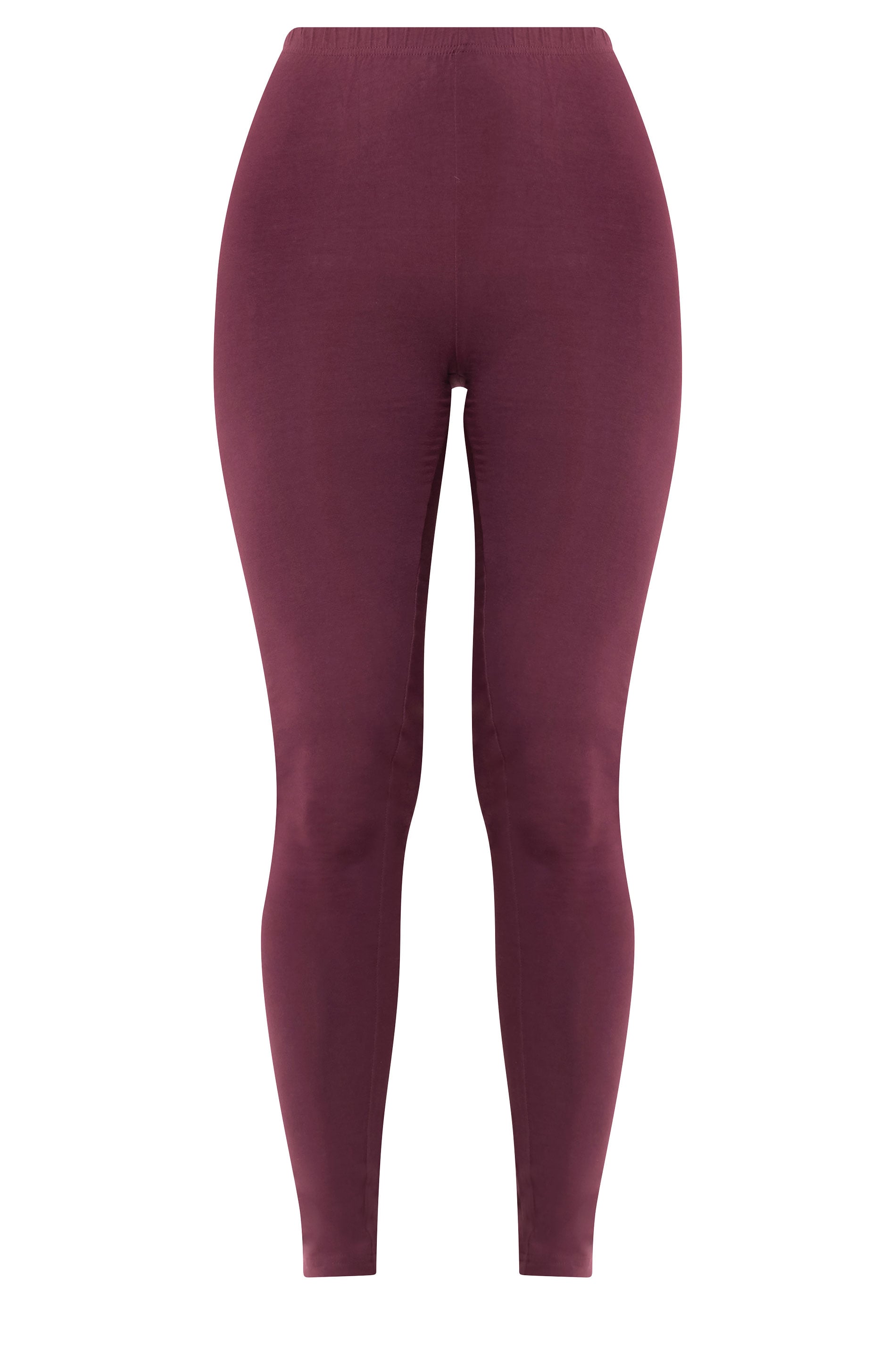 LTS Tall Women's Burgundy Red Cotton Stretch Leggings | Long Tall Sally 1