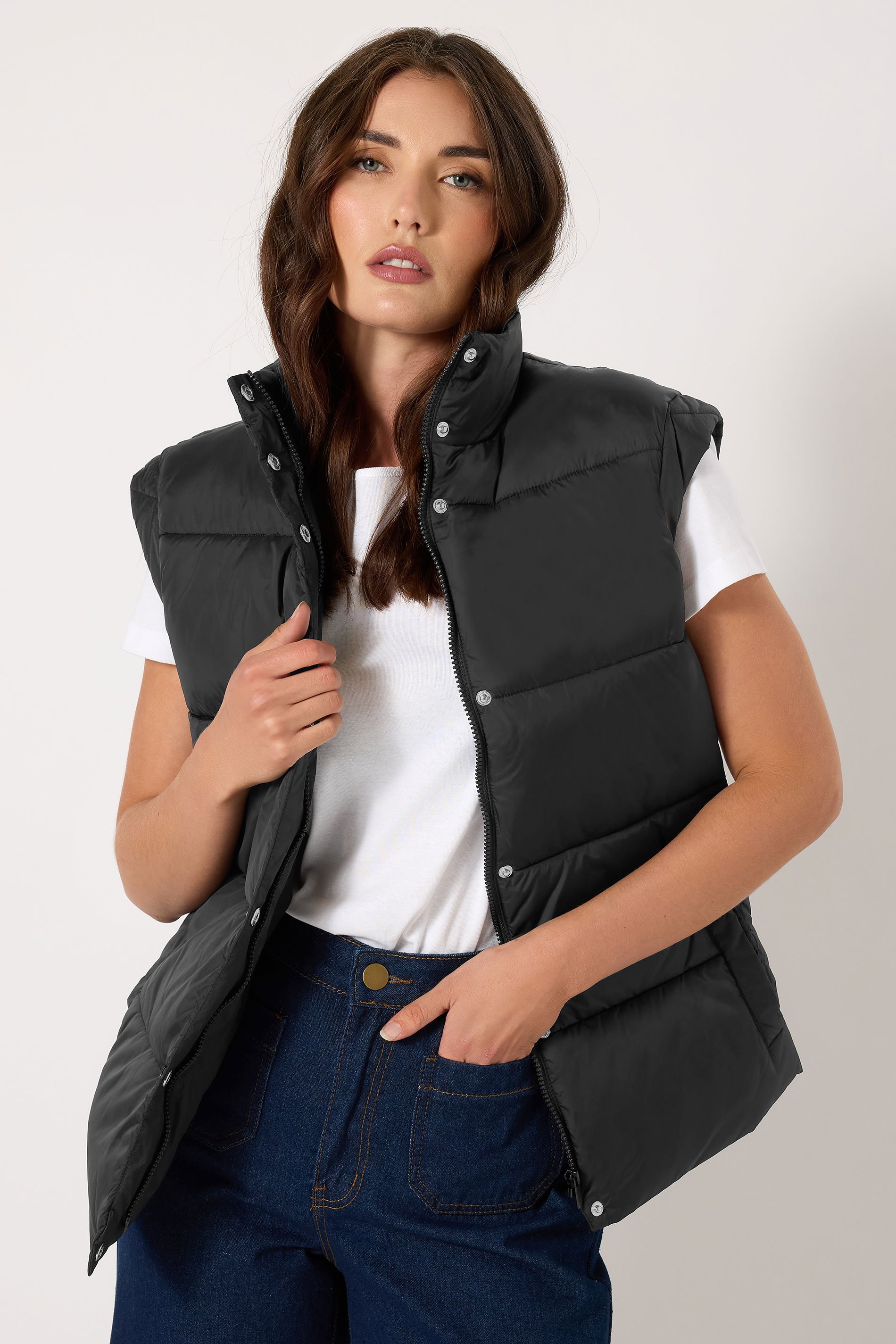 LTS Tall Women's Black Padded Gilet | Long Tall Sally 2