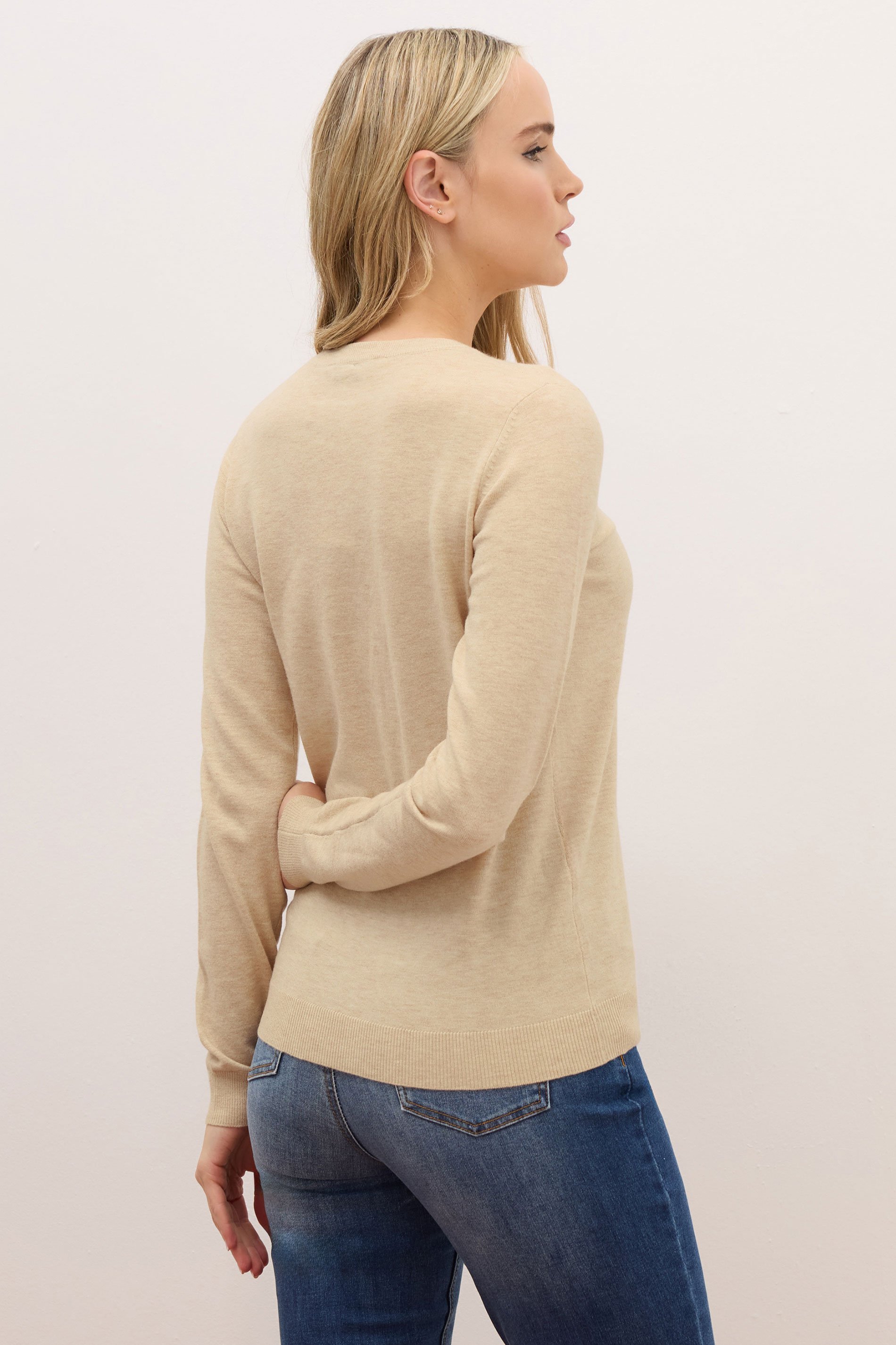 LTS PREMIUM Tall Natural Brown Button Down Cardigan | Long Tall Sally 4