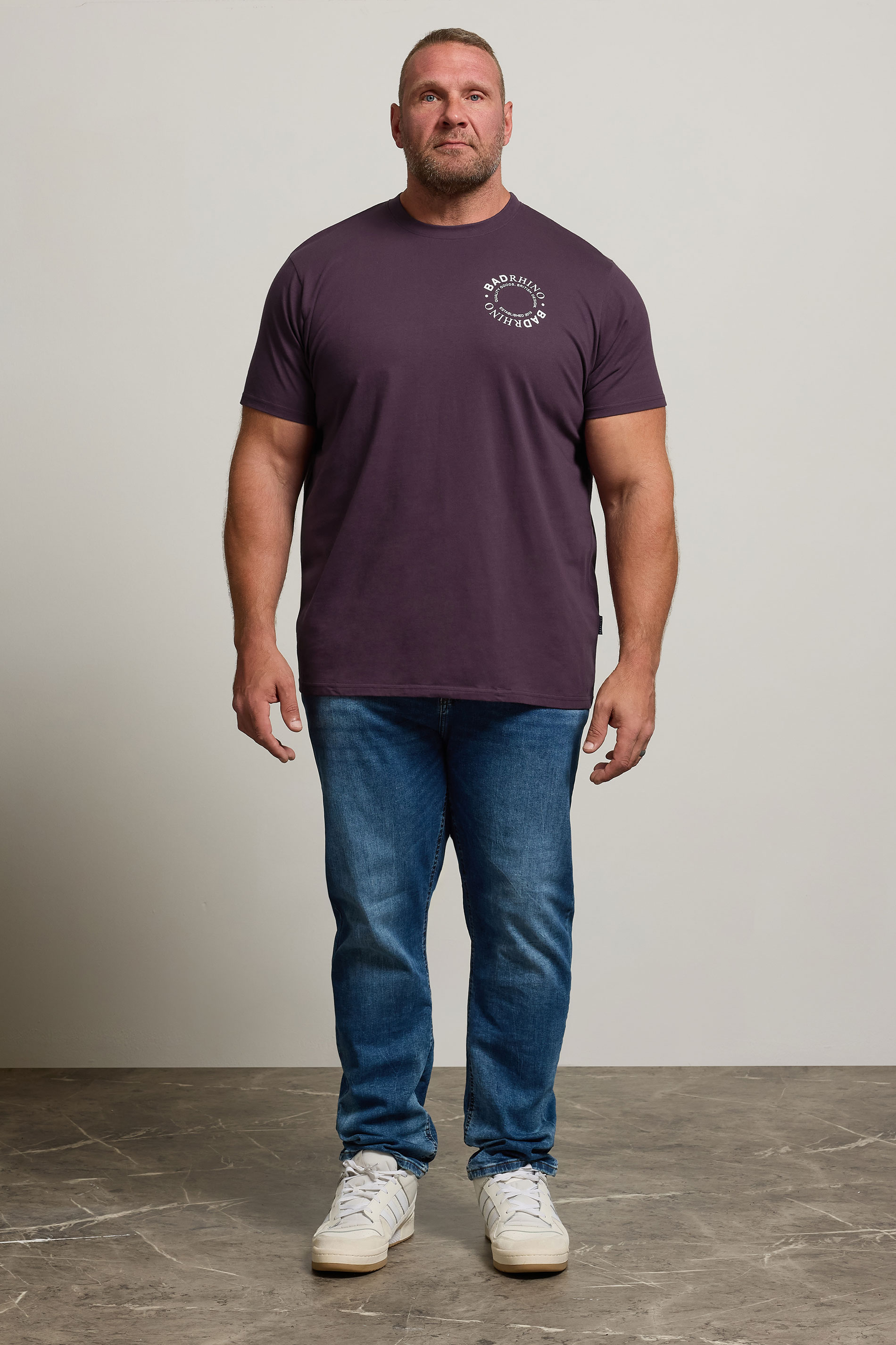 BadRhino Big & Tall Plum Purple Circle Logo T-Shirt | BadRhino 3