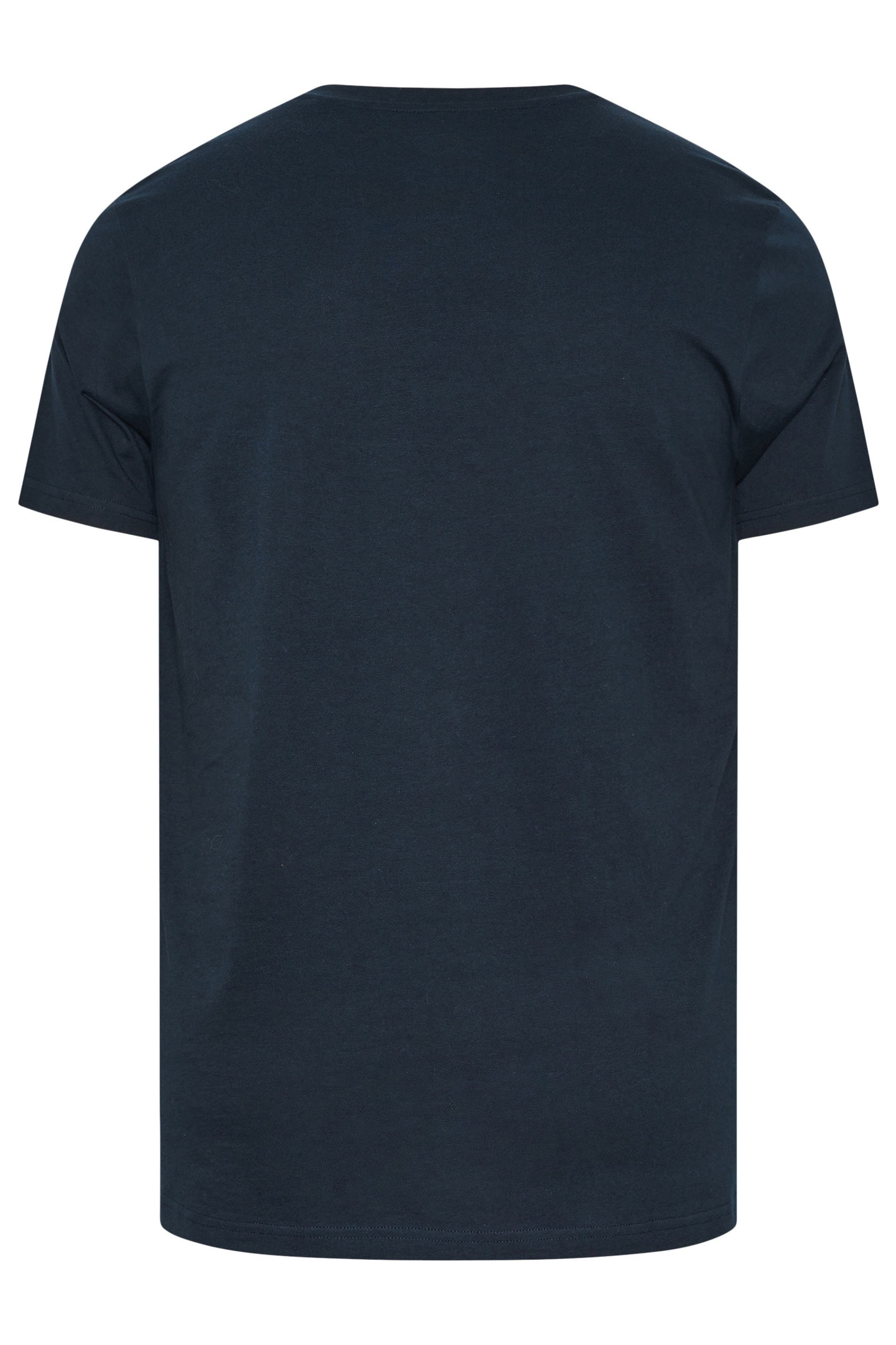 BadRhino Big & Tall Navy Blue Extra Long V-Neck T-Shirt | BadRhino 2