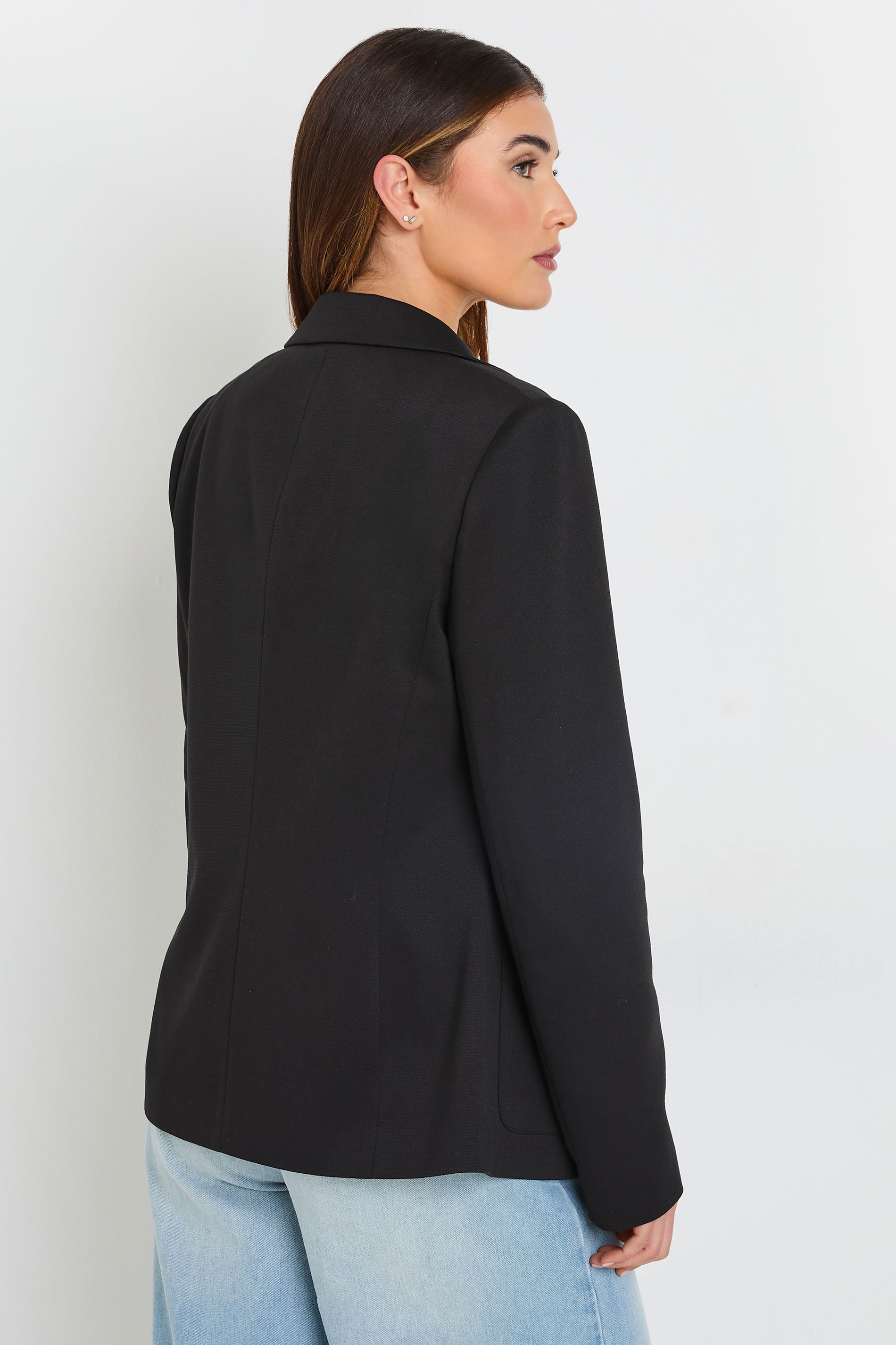 LTS Tall Black Tailored Button Blazer | Long Tall Sally 5