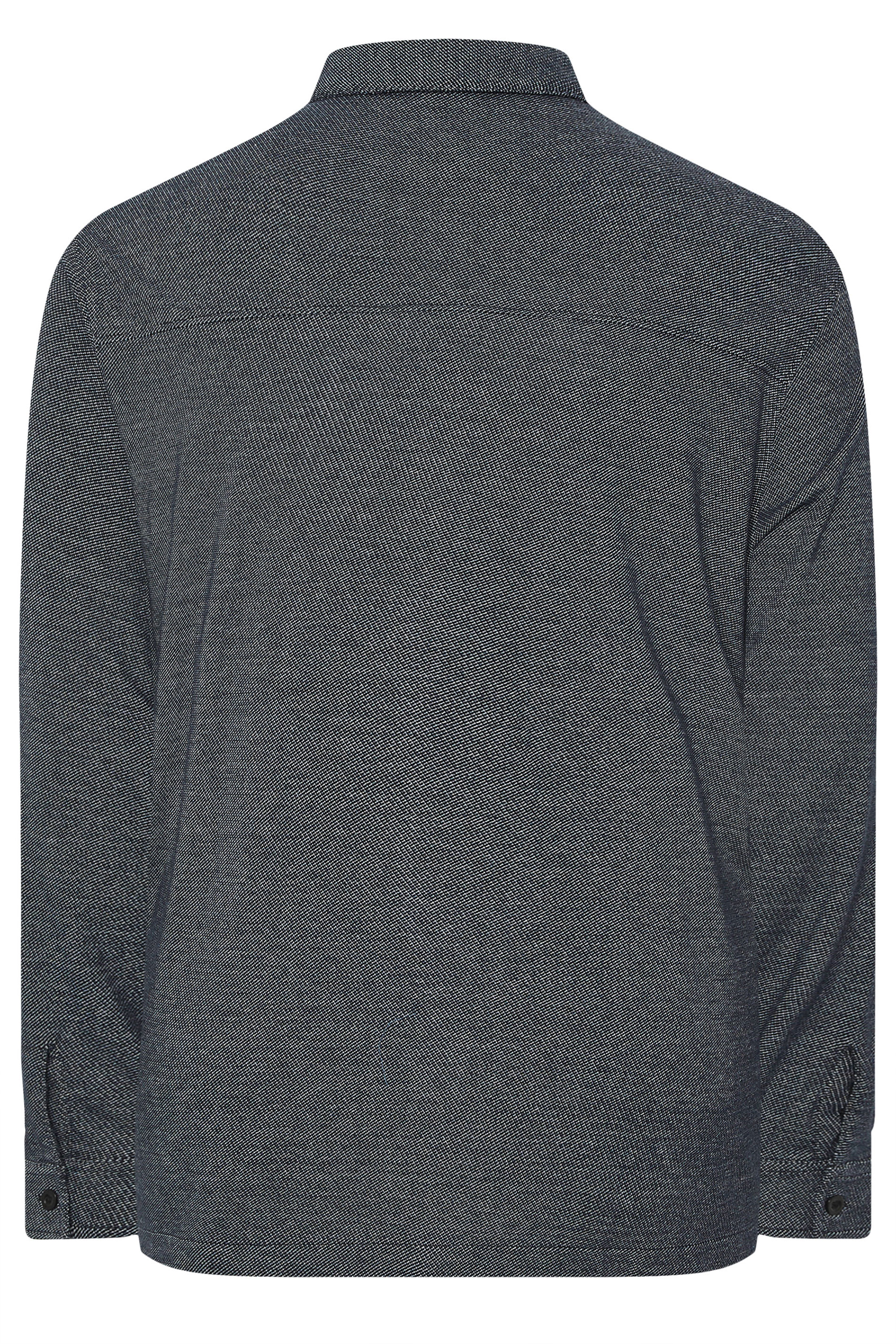 STUDIO A Big & Tall Navy Blue Button Through Shirt | BadRhino 2