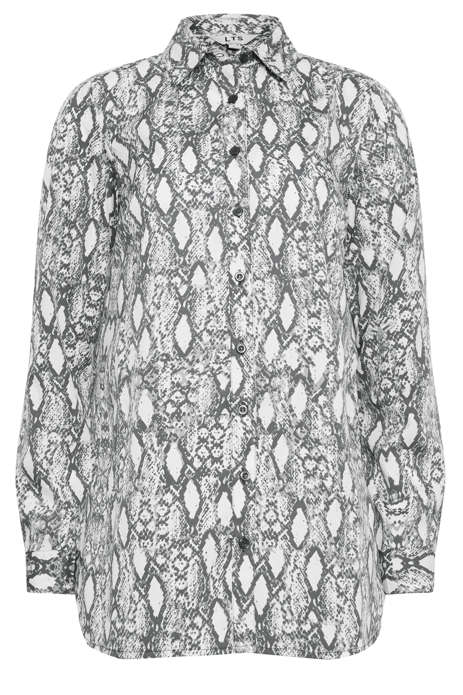 LTS Tall Grey Snake Print Shirt | Long Tall Sally  6
