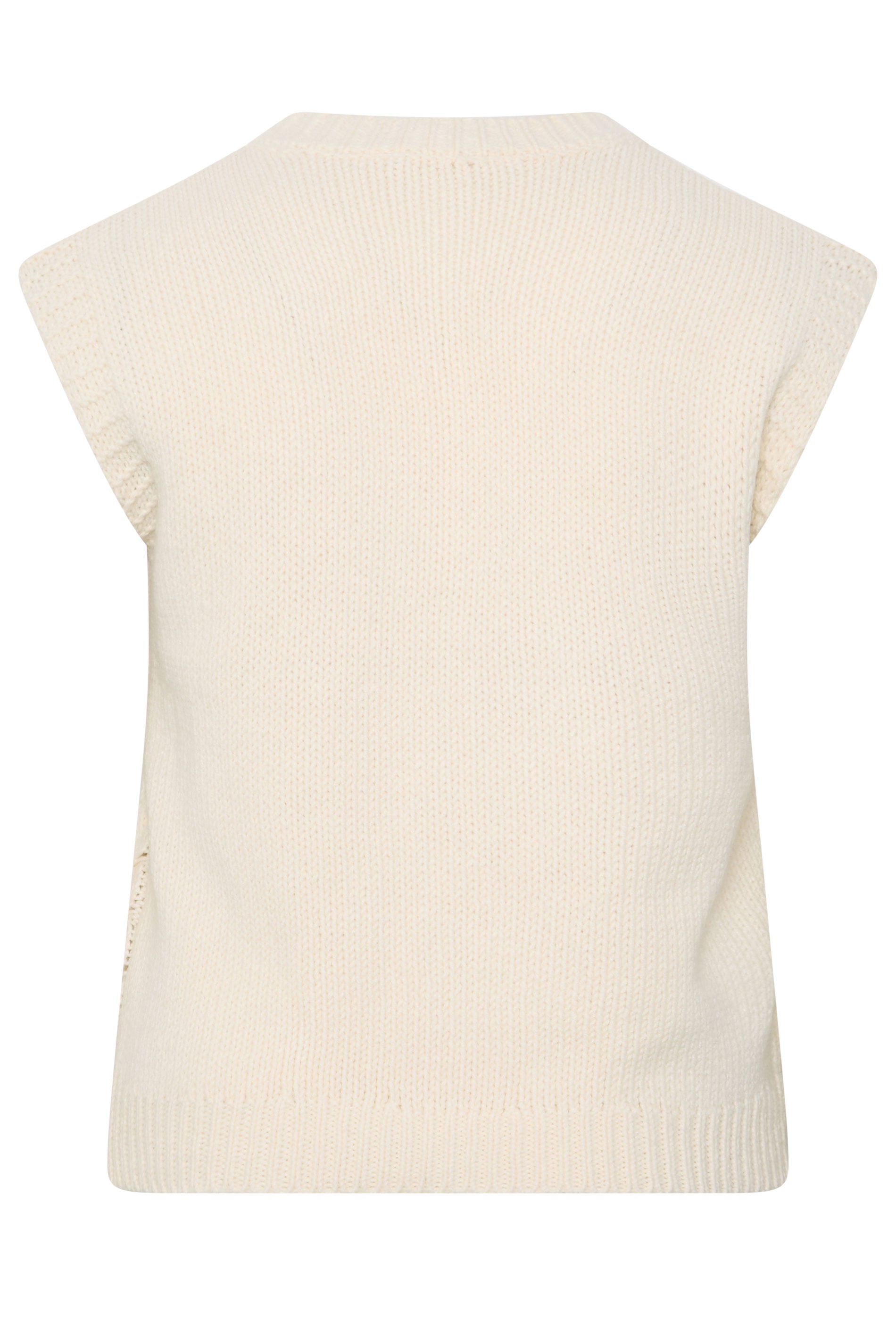 LTS Tall Women's Ivory White Cable Knit Button Vest Top | Long Tall Sally 2
