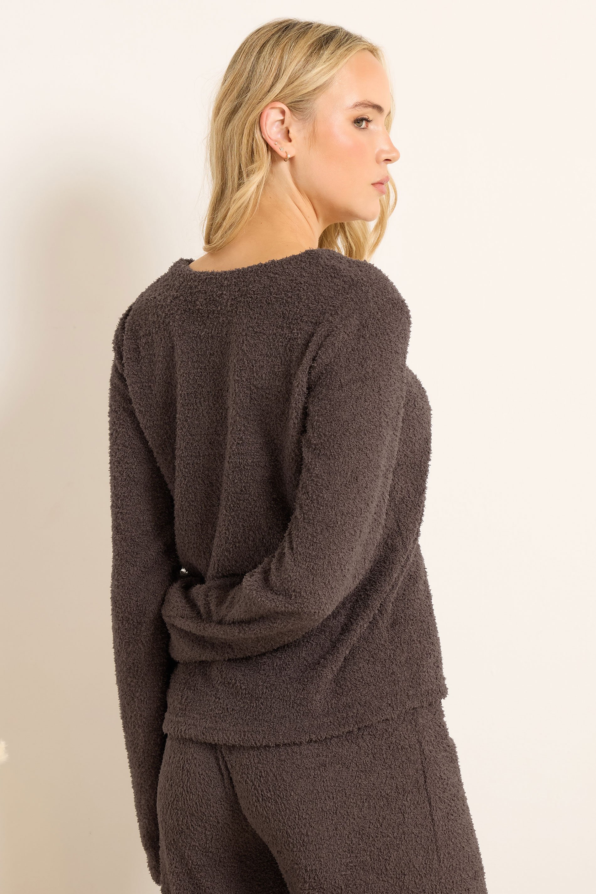 LTS Tall Women's Chocolate Brown Chenille Cardigan | Long Tall Sally 4