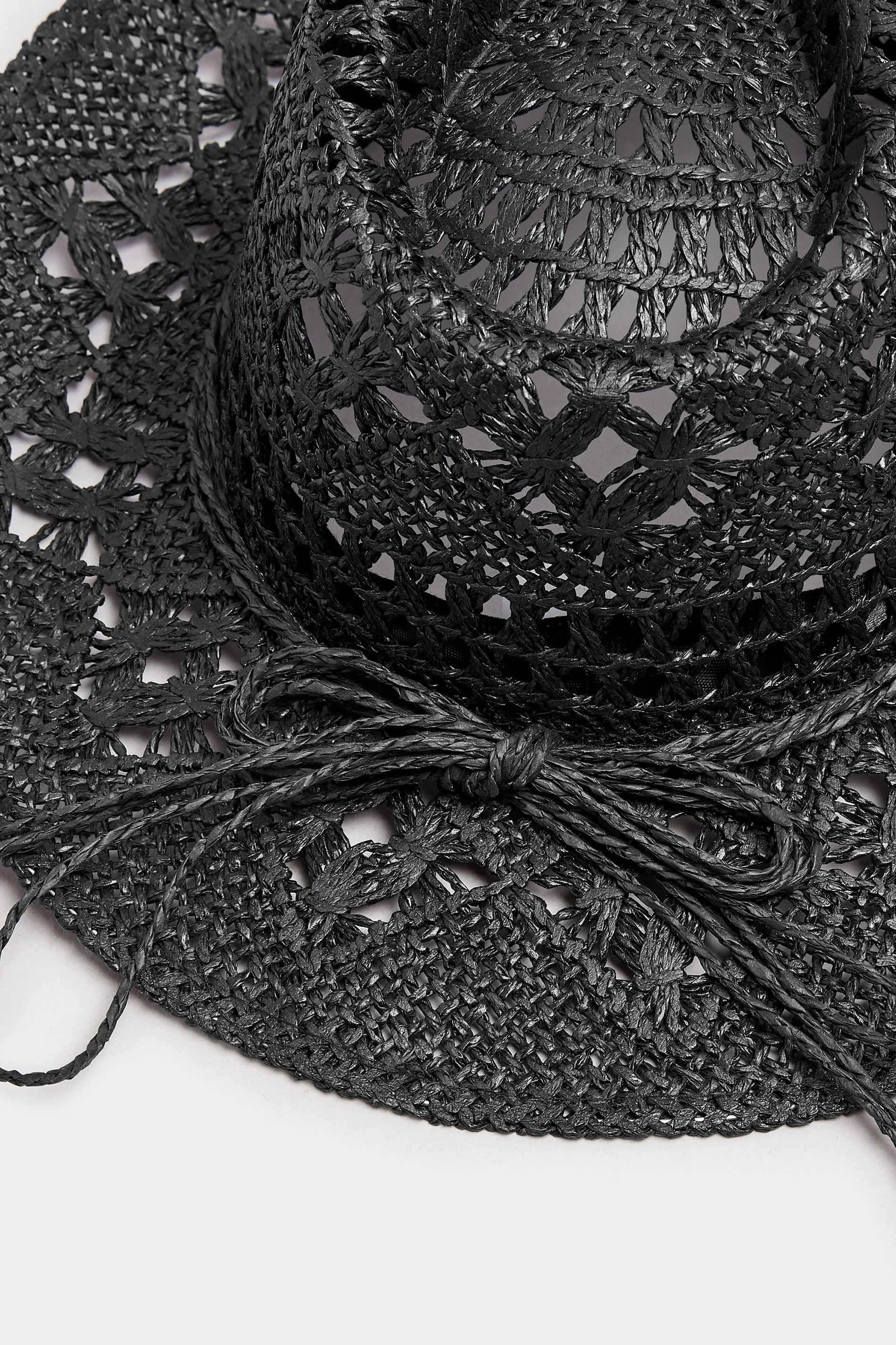 Black Straw Cowboy Hat | Yours Clothing 3