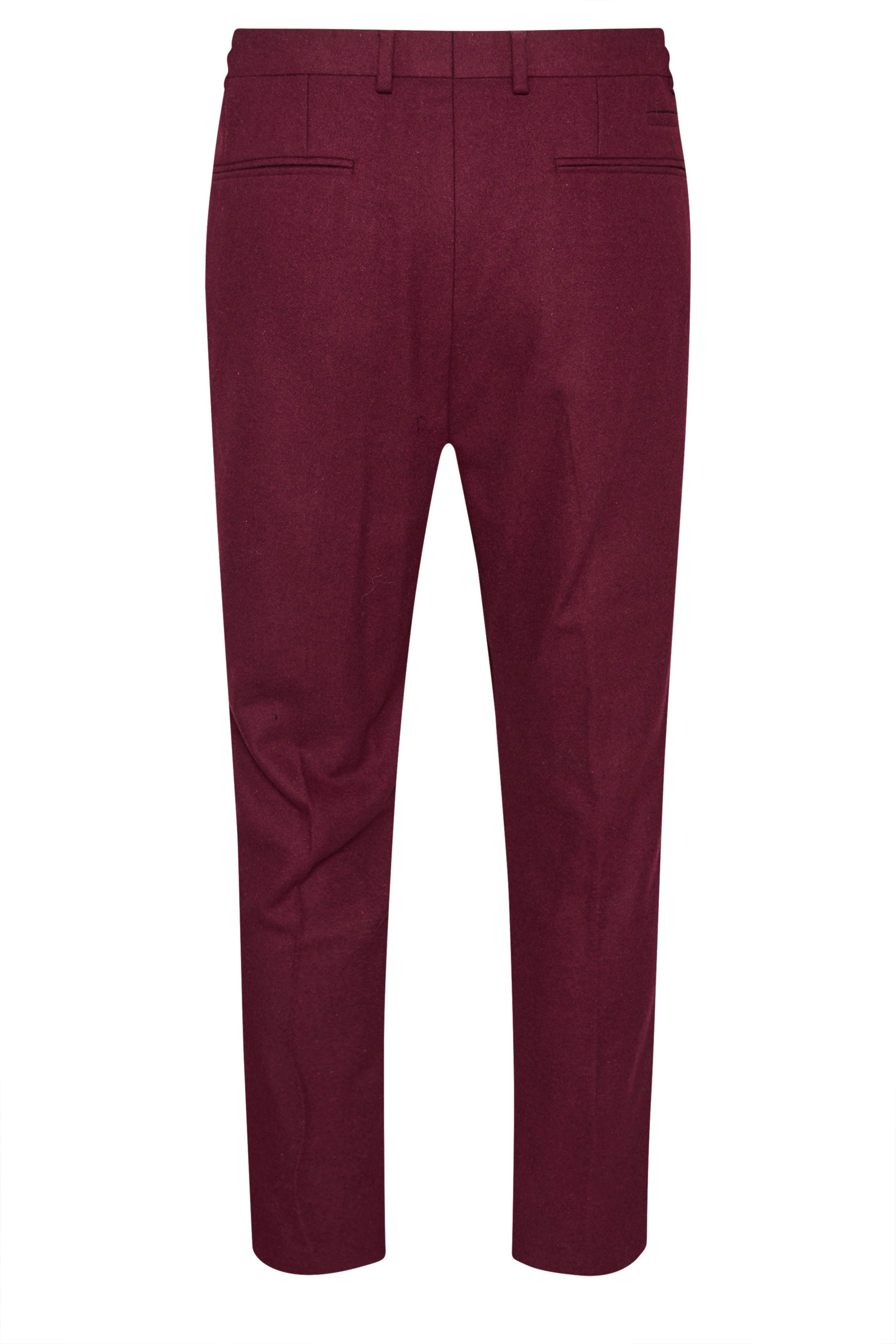 BadRhino Tailoring Big & Tall Burgundy Red Tweed Suit Trouers | BadRhino 6