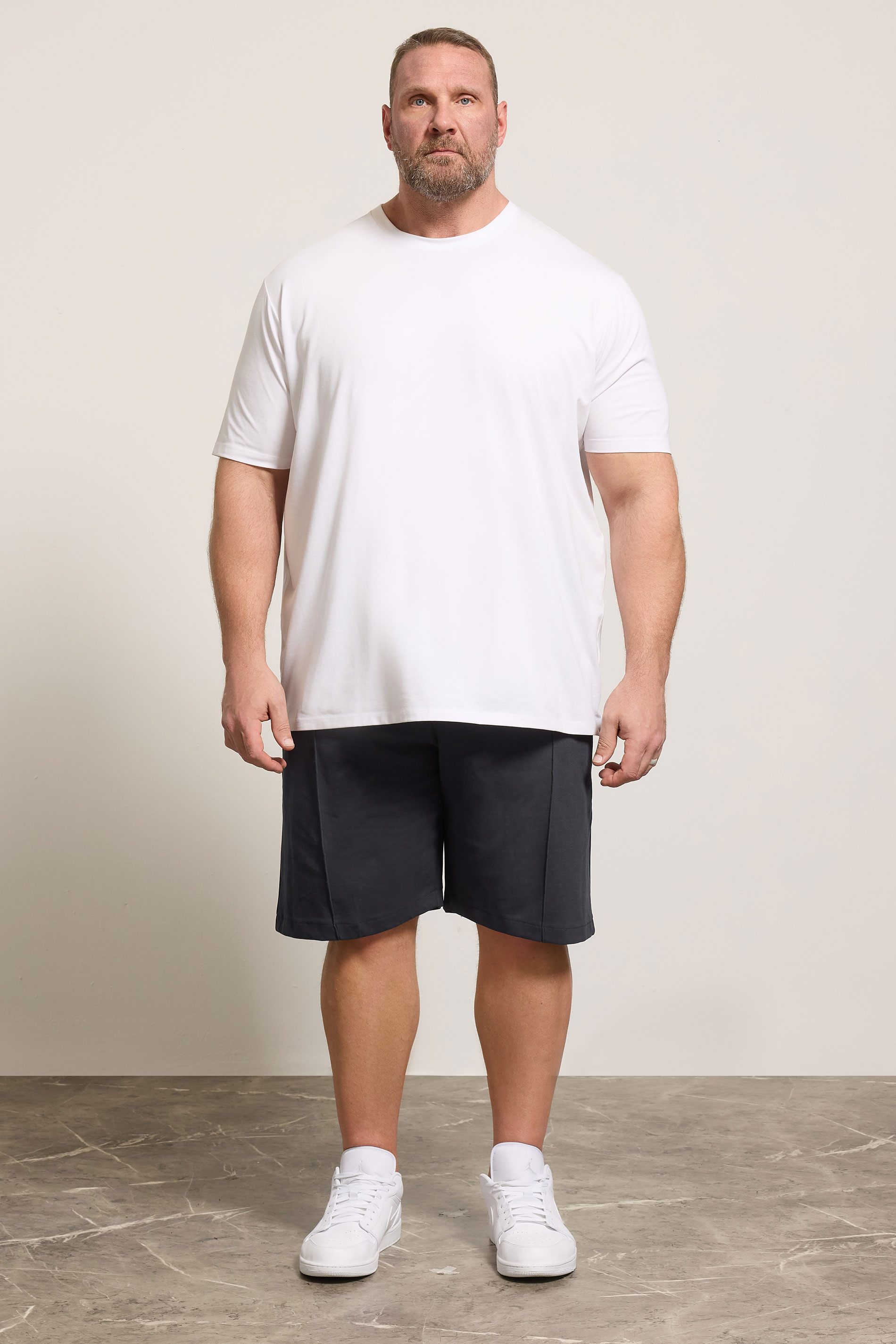 KAM Big & Tall Navy Blue Interlock Shorts | BadRhino 1