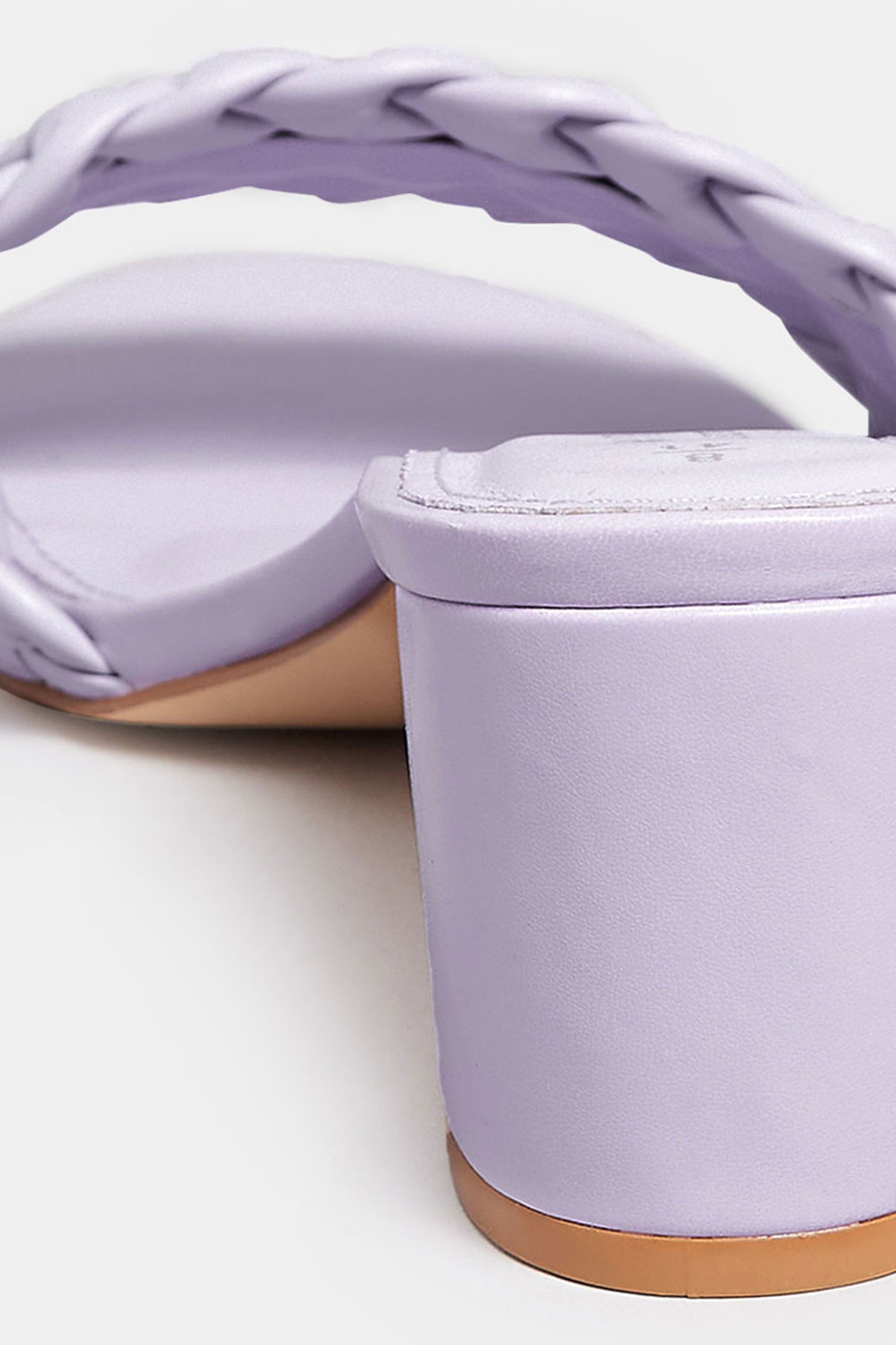 YOURS Lilac Plaited Mule In Wide E Fit & Extra Wide EEE Fit | Yours Clothing 4