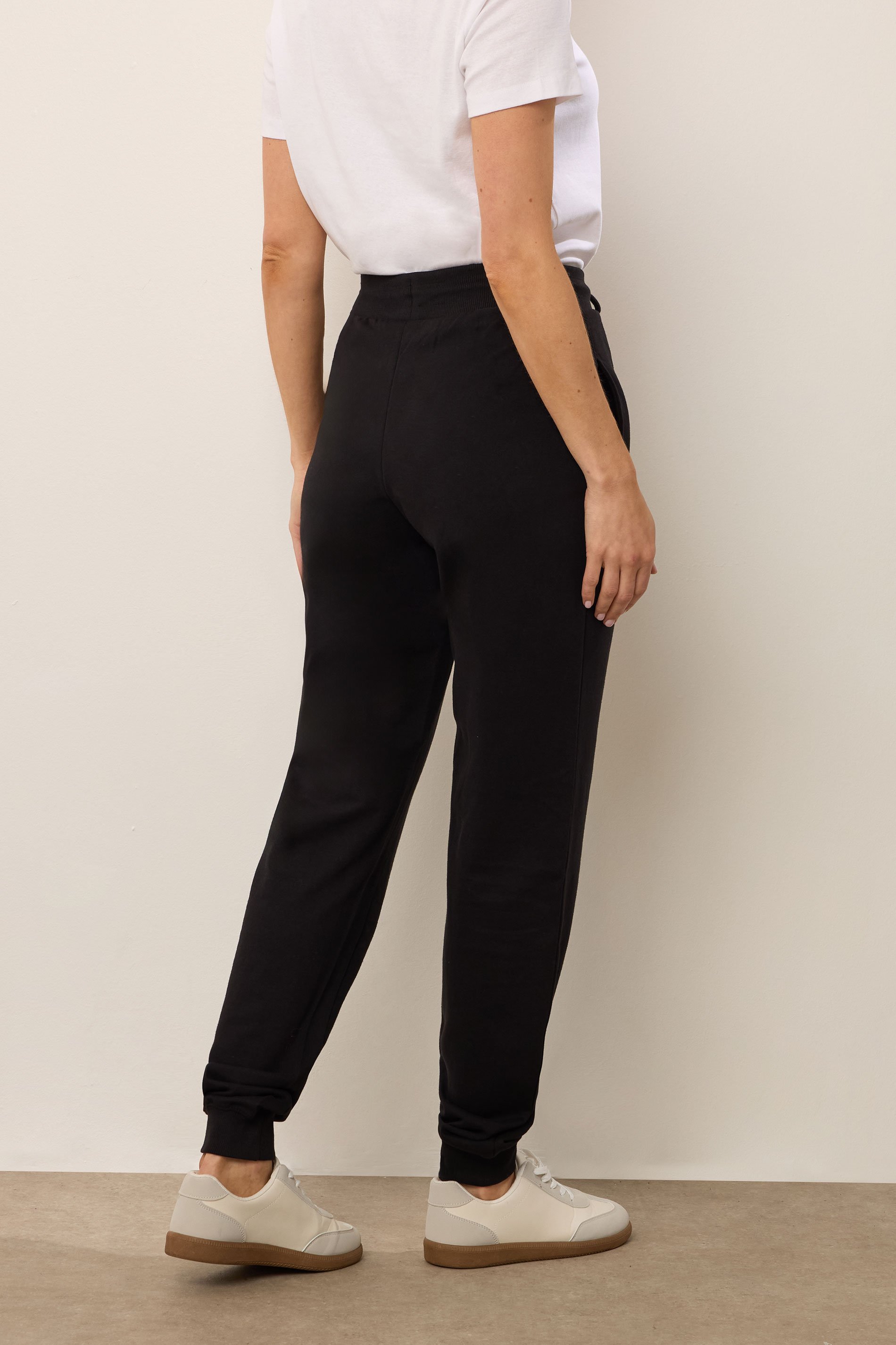 LTS Tall Black Cuffed Drawstring Joggers | Long Tall Sally  3