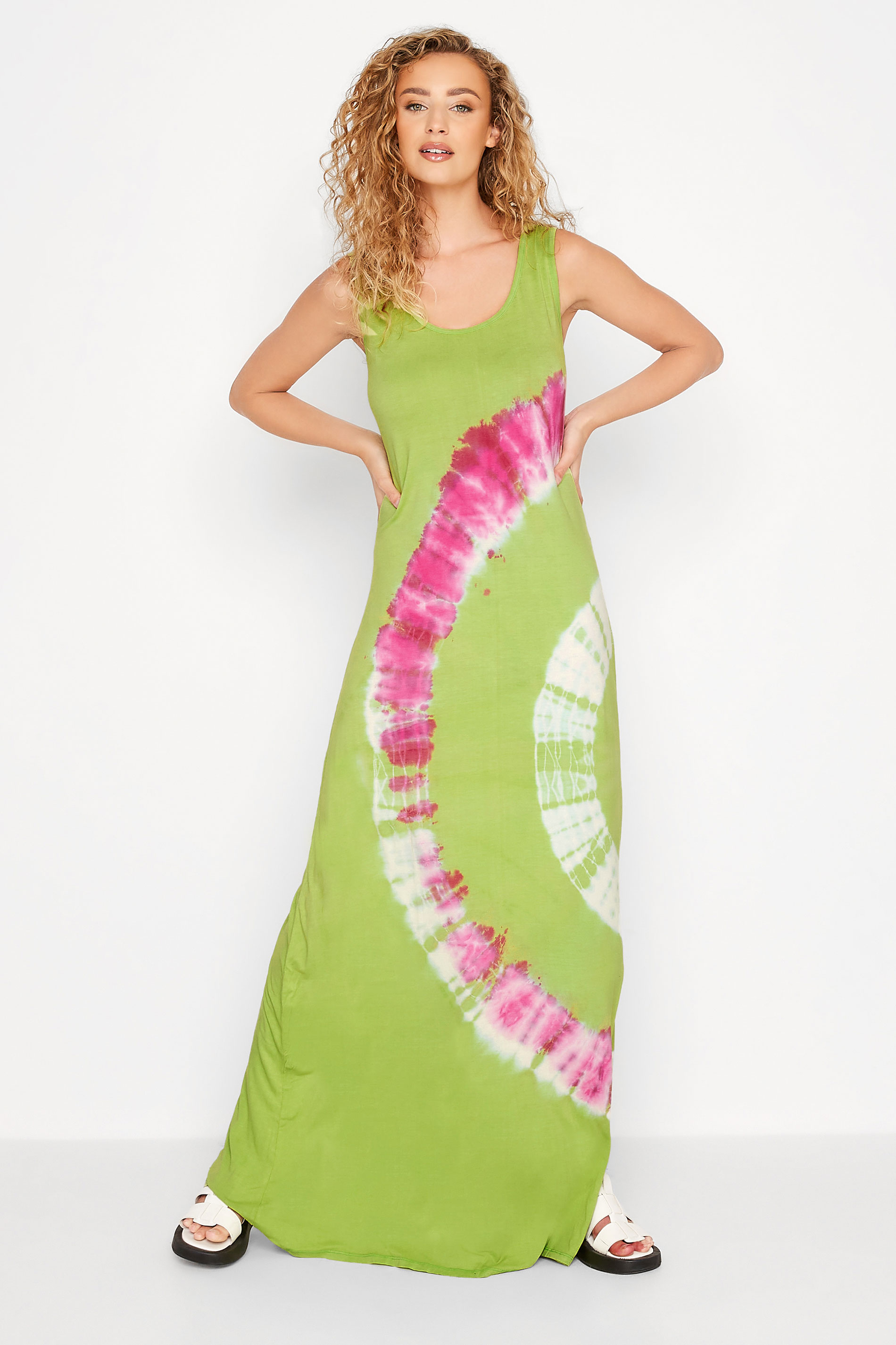 LTS Tall Women's Green Tie Dye Maxi Dress | Long Tall Sally  1