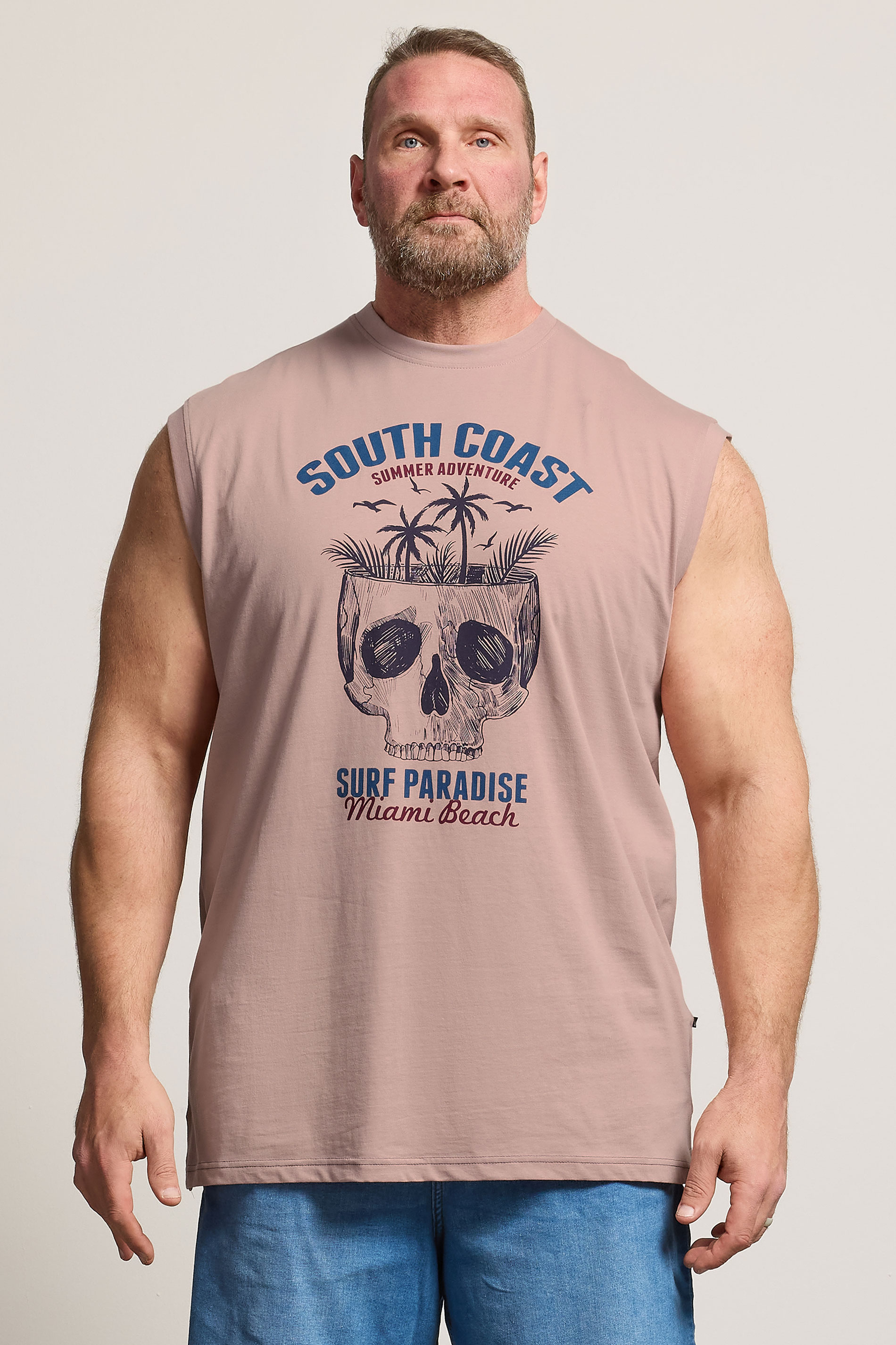 KAM Big & Tall  Pink South Coast Muscle Vest | BadRhino 3