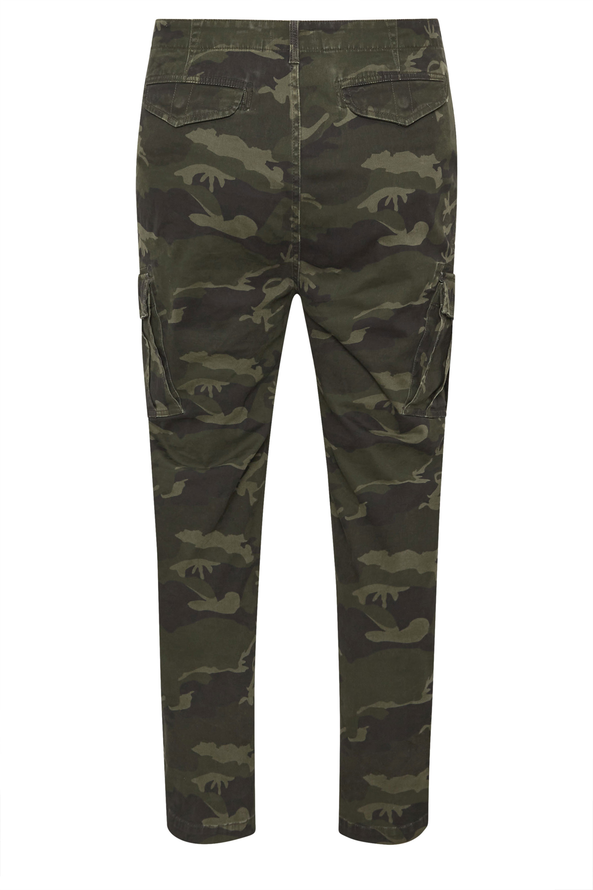 BadRhino Big & Tall Green Camo Print Cargo Trousers | BadRhino 8