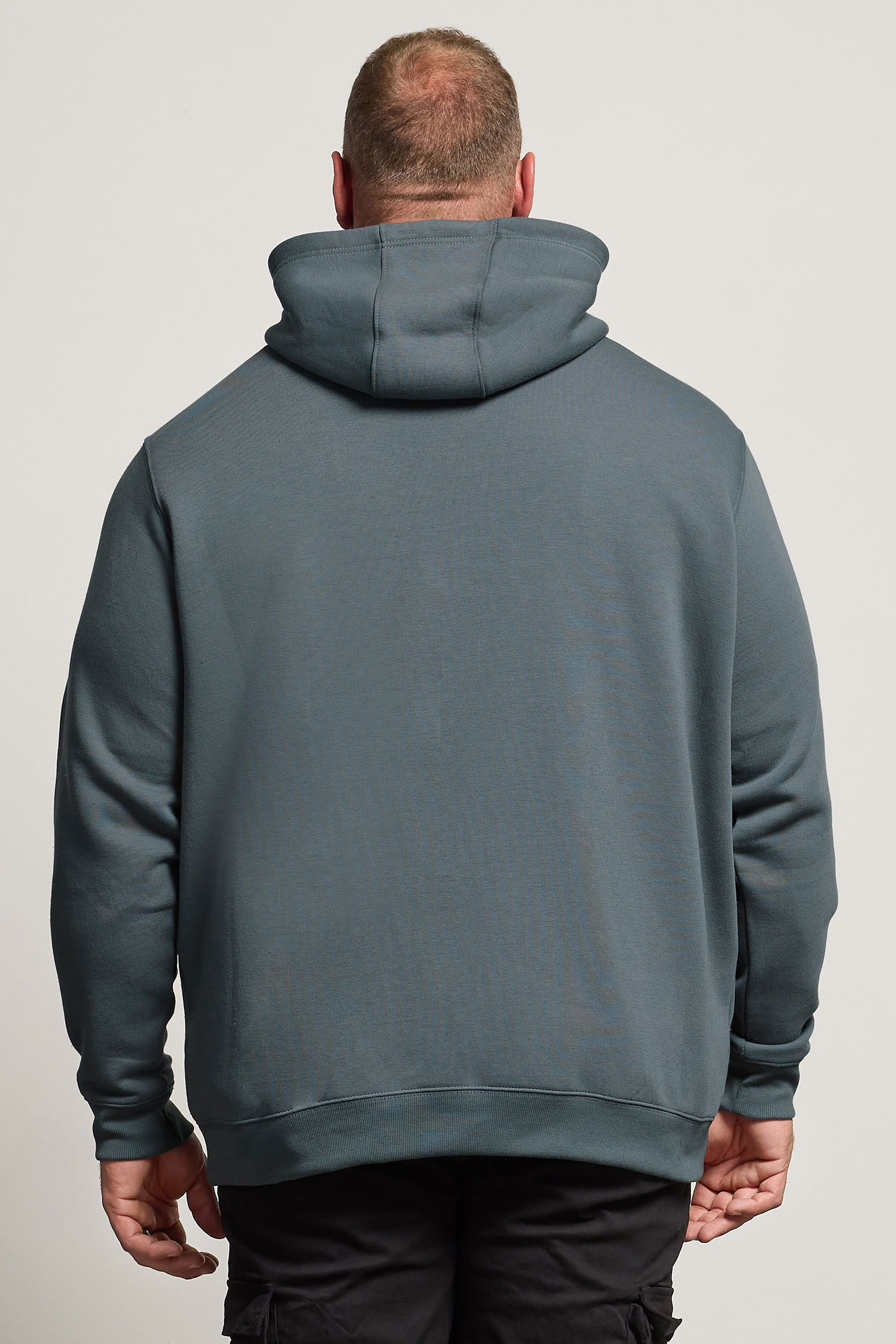 BadRhino Big & Tall Storm Blue Zip Through Hoodie | BadRhino 3