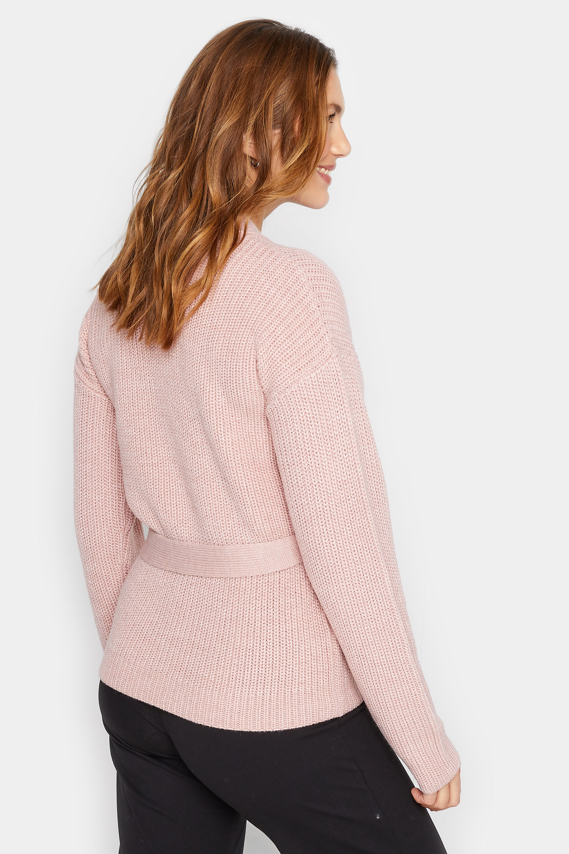 LTS Tall Womens Pale Pink Ballet Knitted Cardigan | Long Tall Sally 3