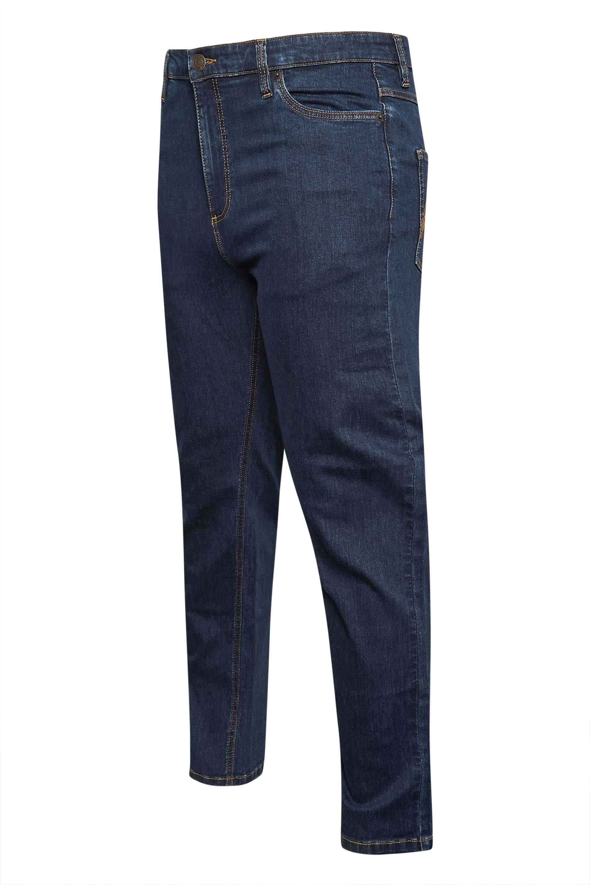 BadRhino Big & Tall Indigo Blue Straight Leg Stretch Jeans | BadRhino 8