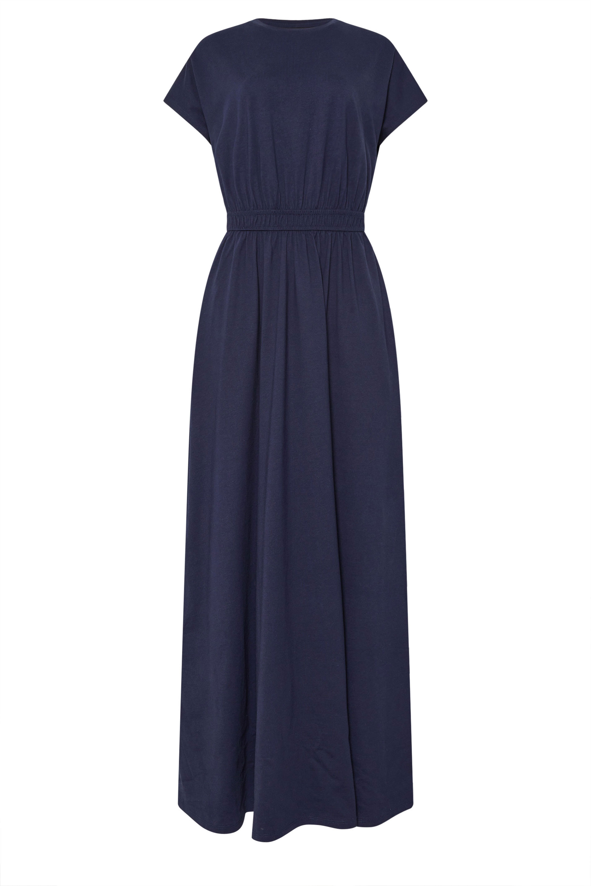 LTS Tall Navy Blue Jersey Shirred Waist Maxi Dress | Long Tall Sally 6