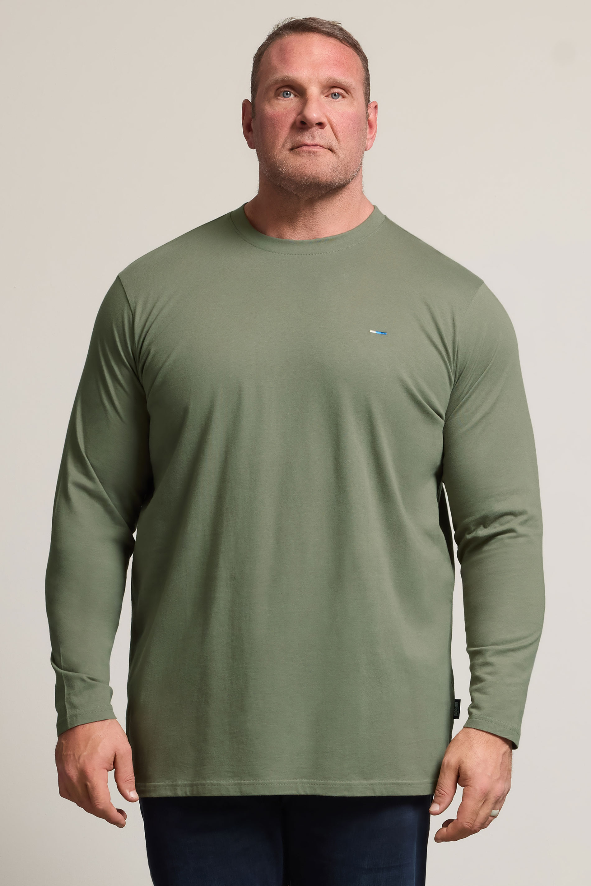 BadRhino Big & Tall Sage Green Extra Long Core Long Sleeve T-Shirt | BadRhino 1