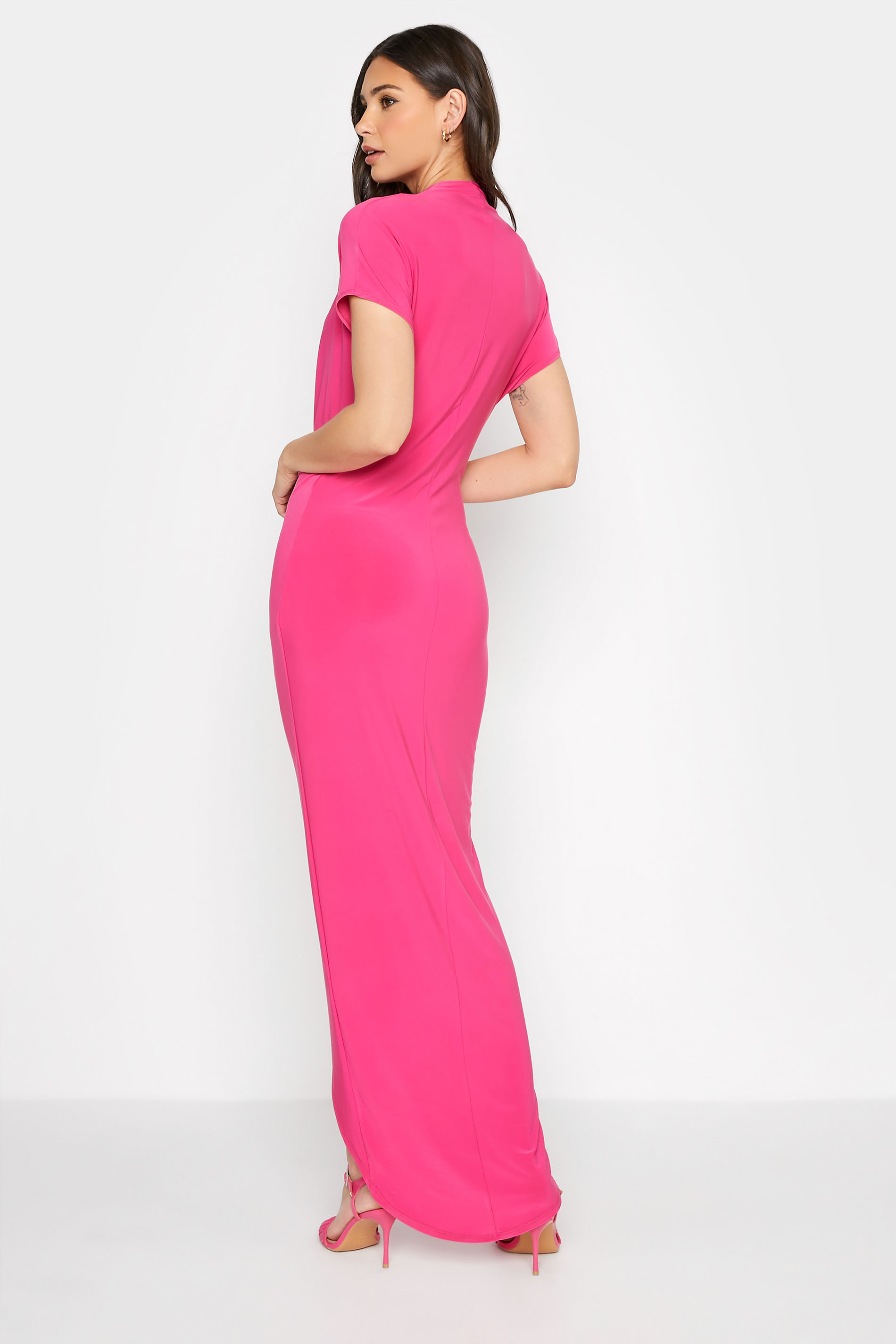 LTS Tall Women's Hot Pink Wrap Dress | Long Tall Sally 3