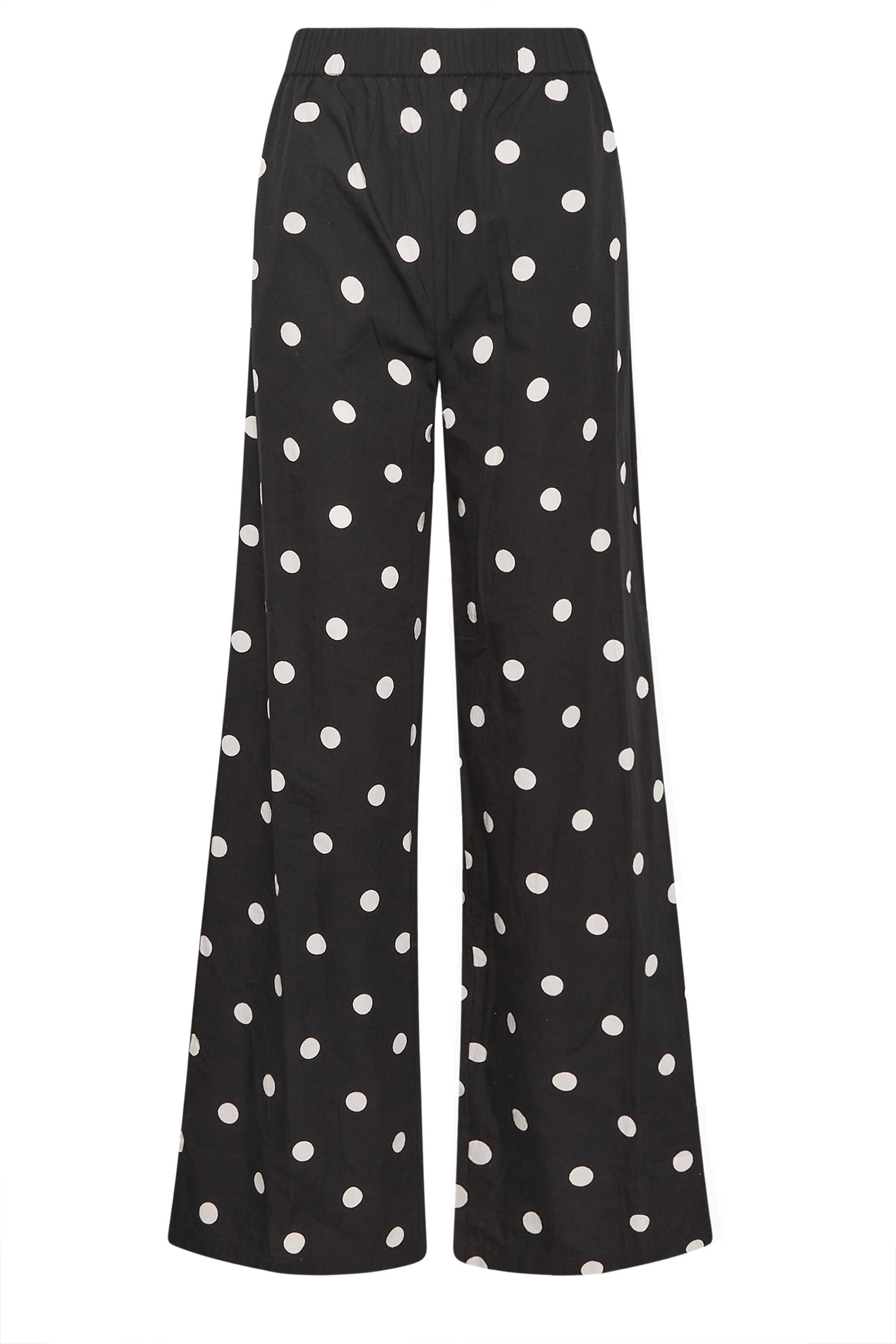 LTS Tall Women's  Black Polka Dot Wide Leg Trousers | Long Tall Sally 5
