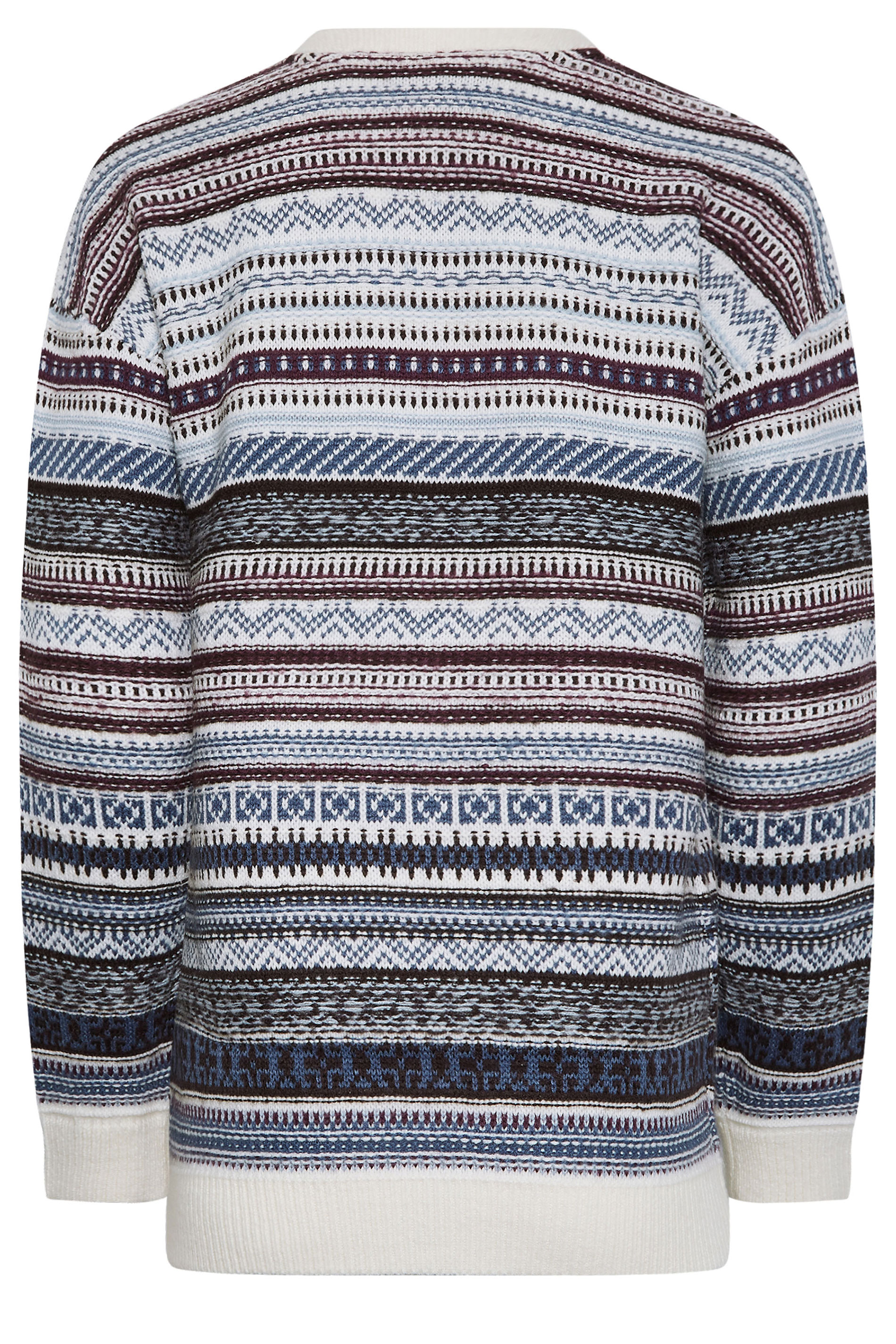 LTS Tall Blue Fairisle Print Knitted Jumper | Long Tall Sally 8