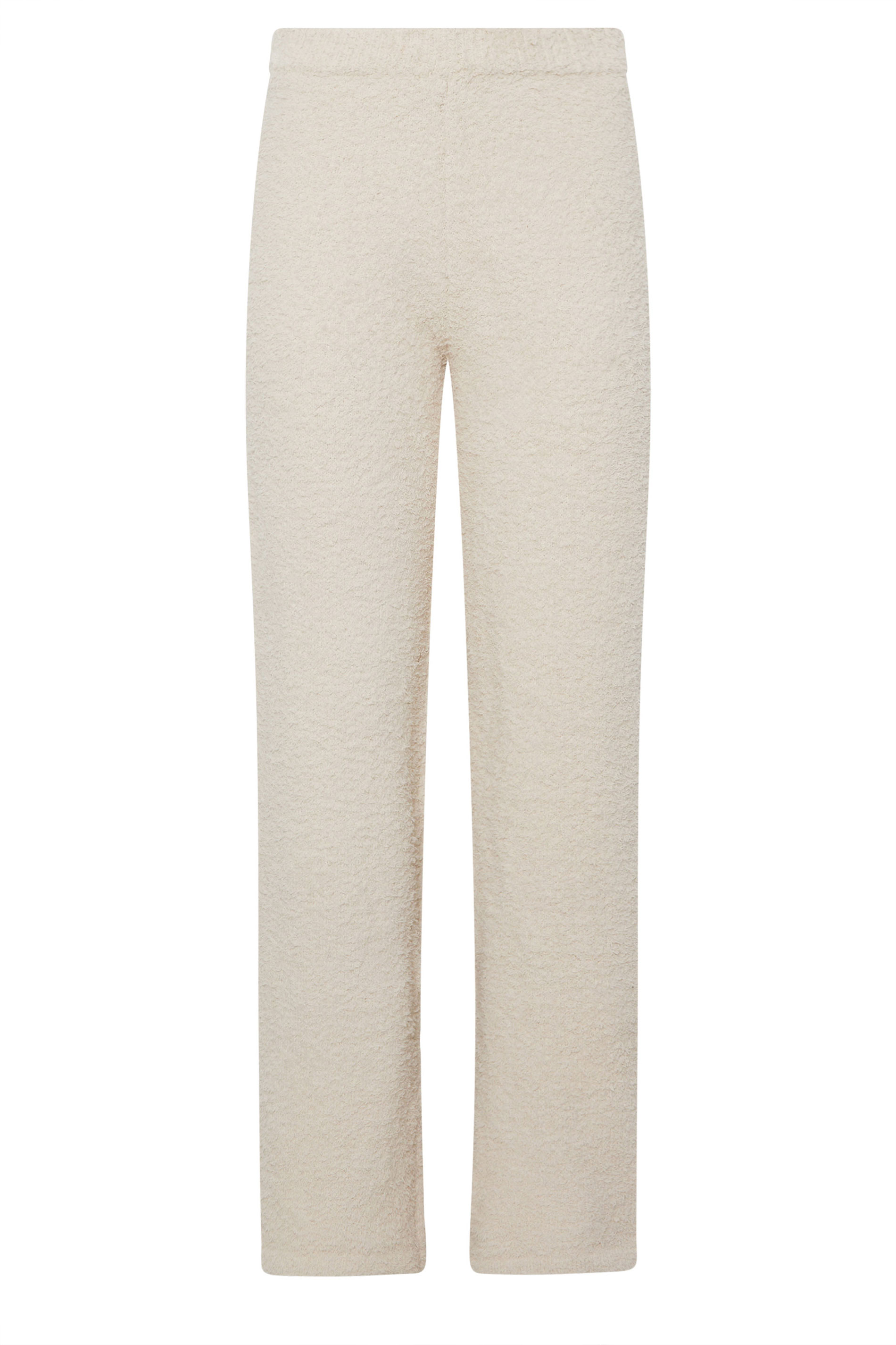 LTS Tall Cream Fluffy Fleece Wide Leg Trousers | Long Tall Sally 5