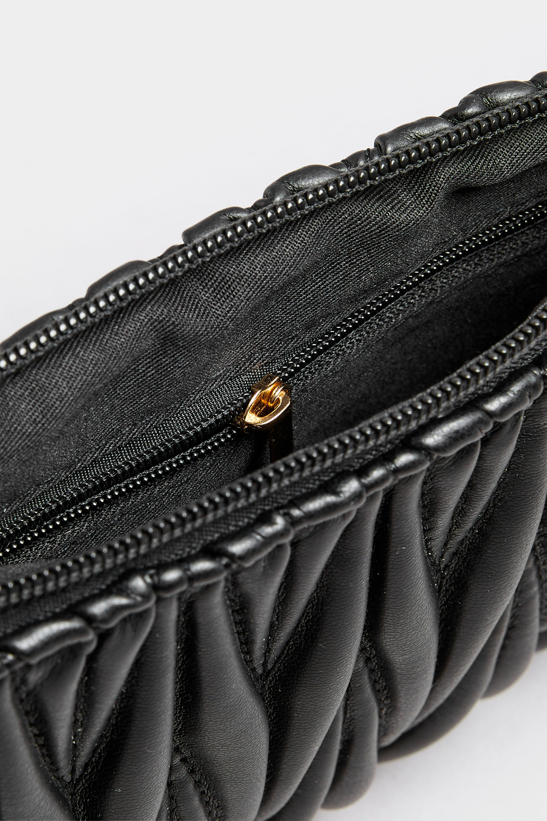 Black Quilted Chain Handle Clutch Bag | Yours Clothing 5