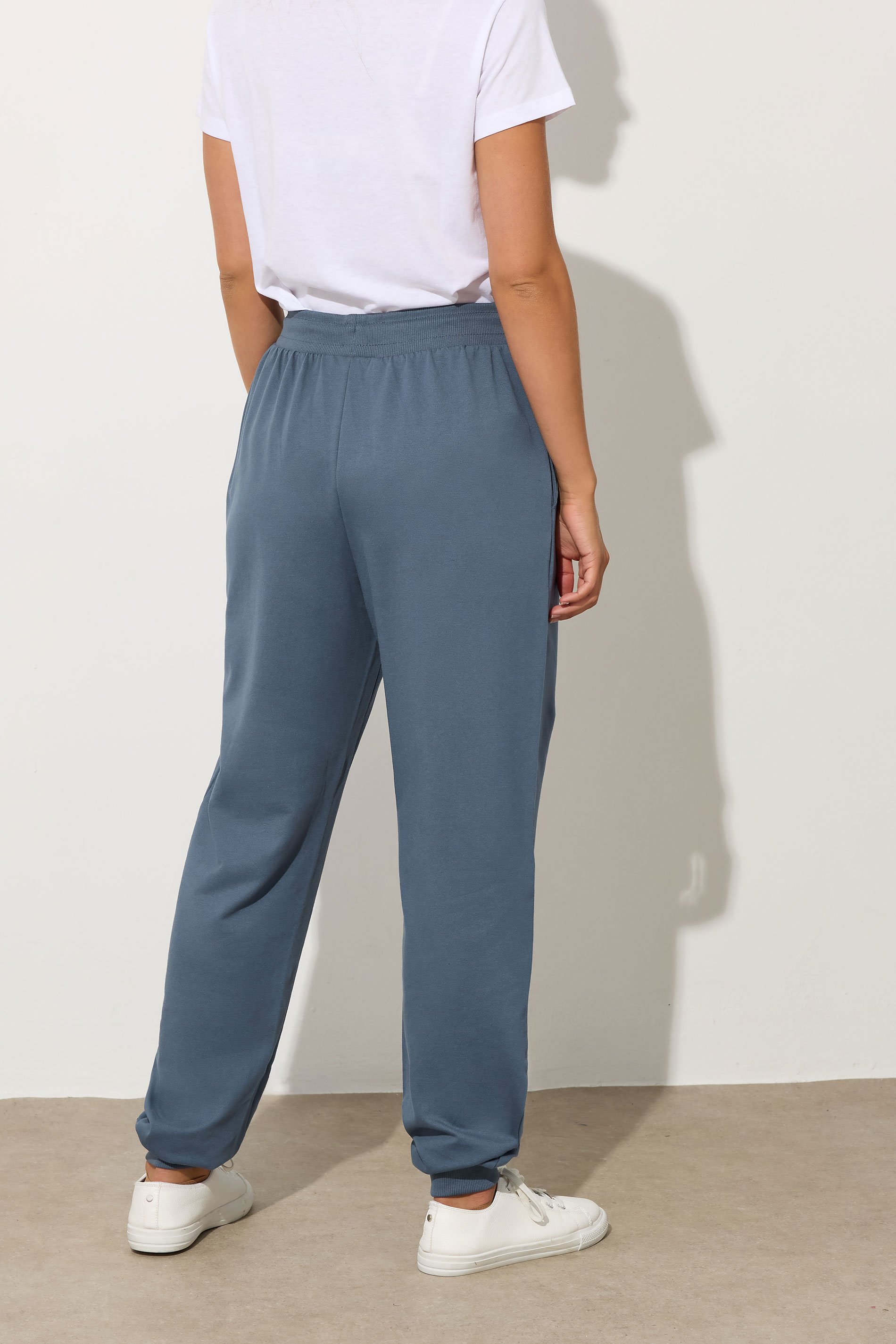 LTS Tall Denim Blue Cuffed Joggers | Long Tall Sally 4