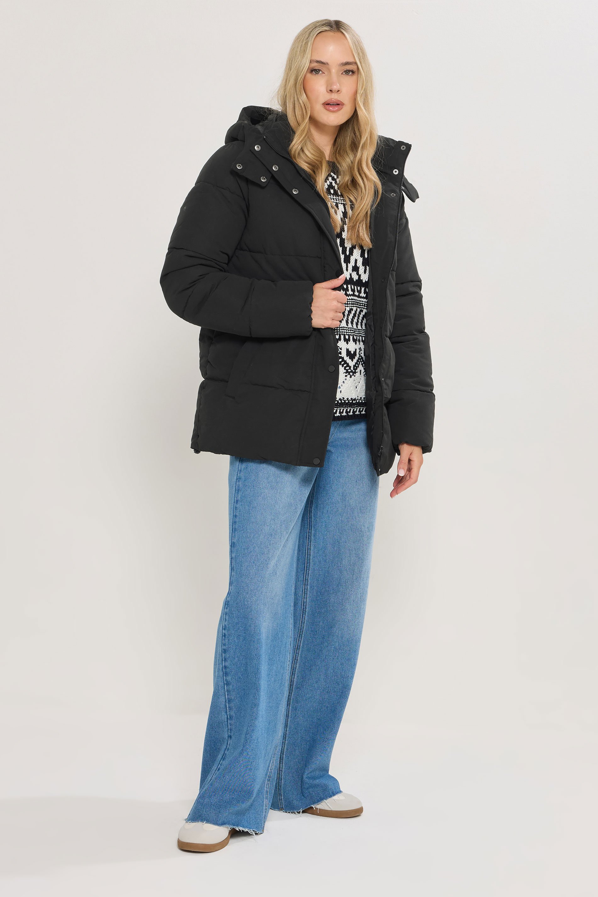 LTS Tall Black Padded Coat | Long Tall Sally 2