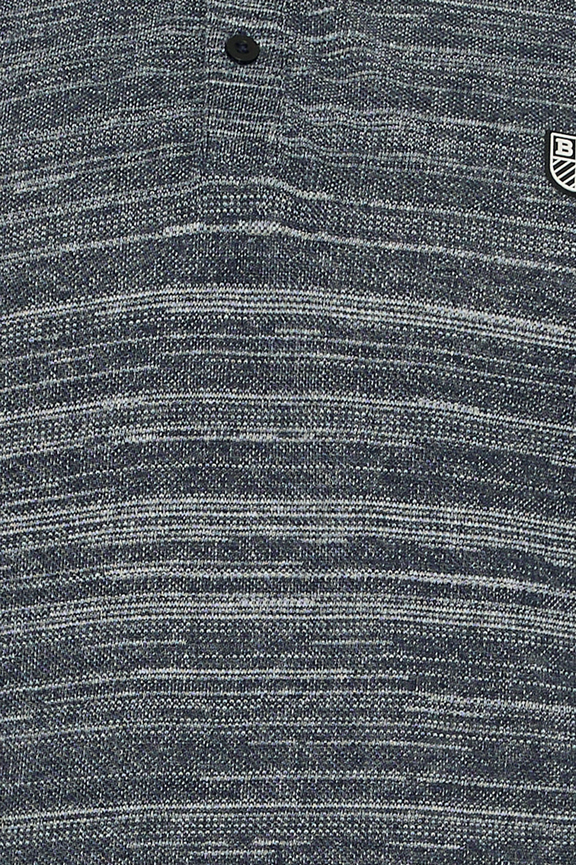 BadRhino Big & Tall Navy Blue Jacquard Polo Shirt | BadRhino 5