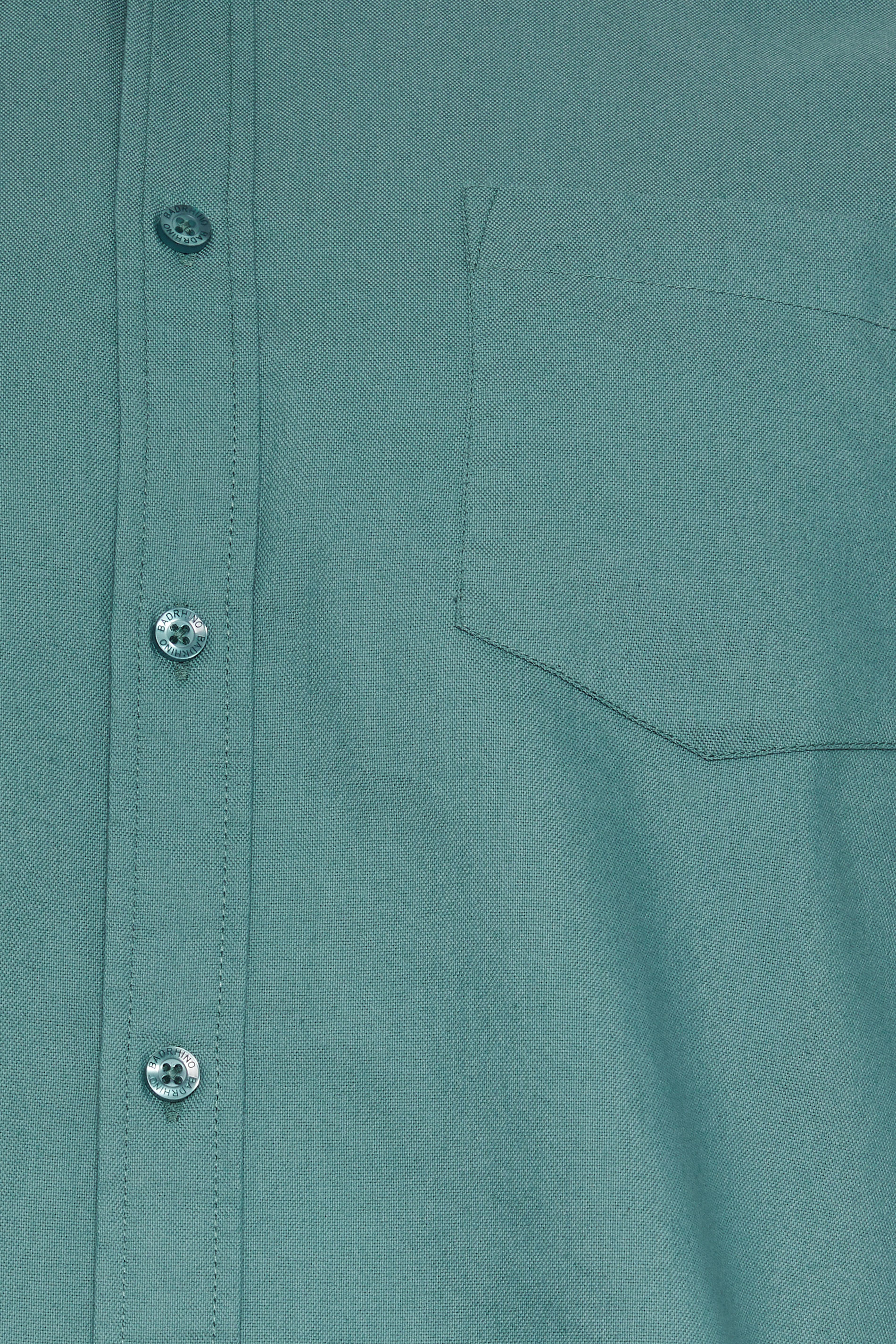 BadRhino Big & Tall Blue Long Sleeve Oxford Shirt | BadRhino 5