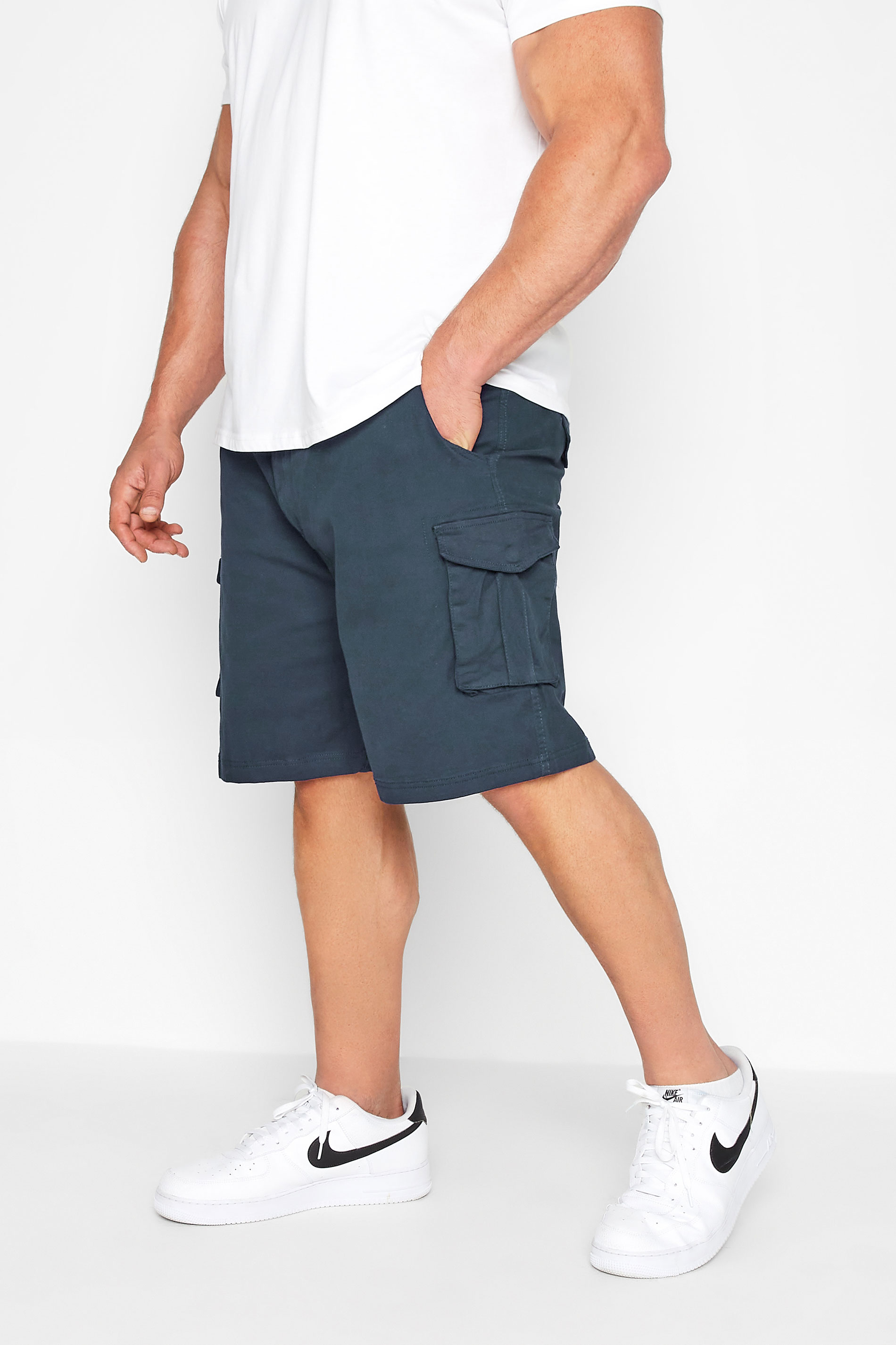 D555 Navy Blue Cargo Shorts | BadRhino 1