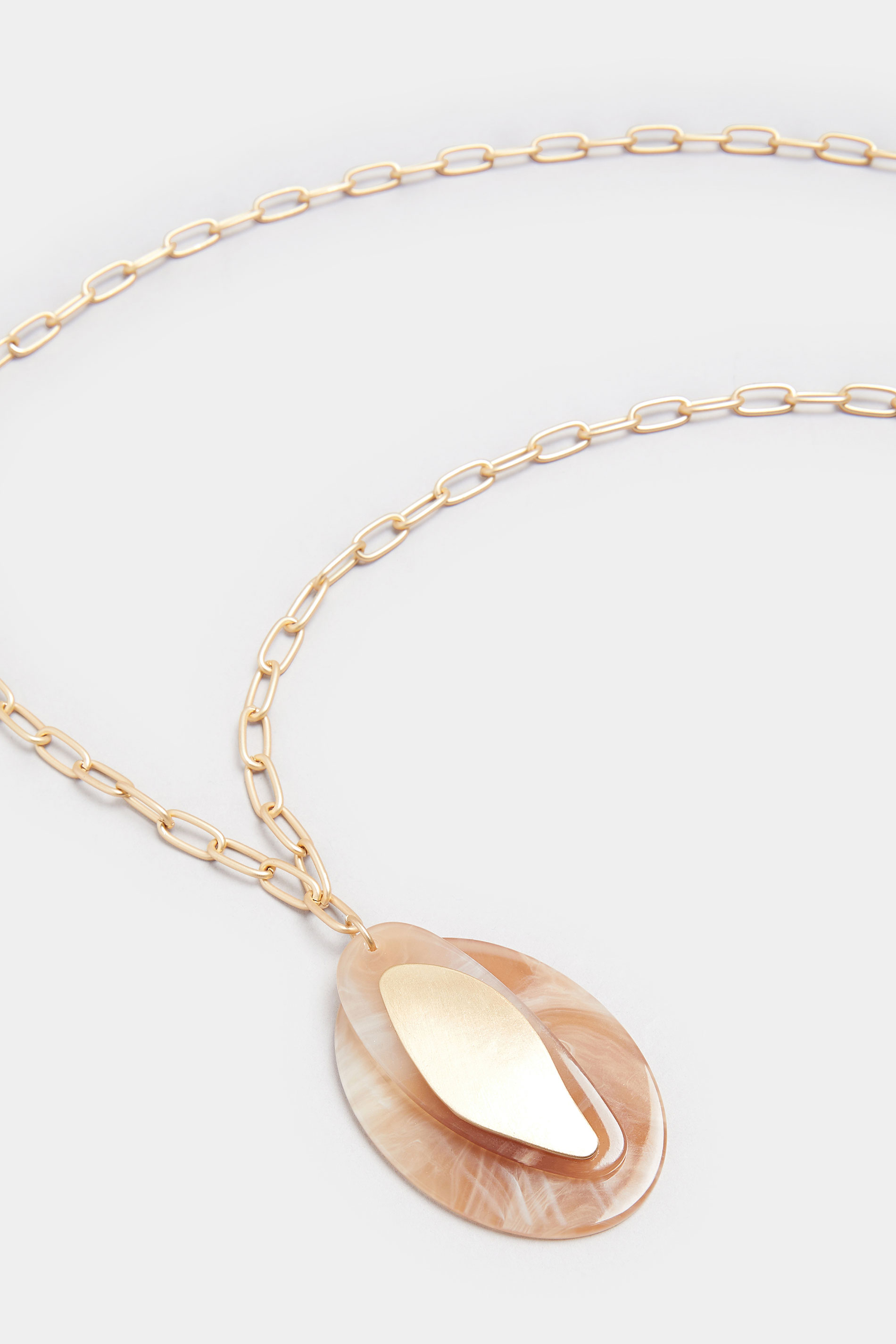 Gold Tone Long Chain Pendant Necklace | Yours Clothing 3