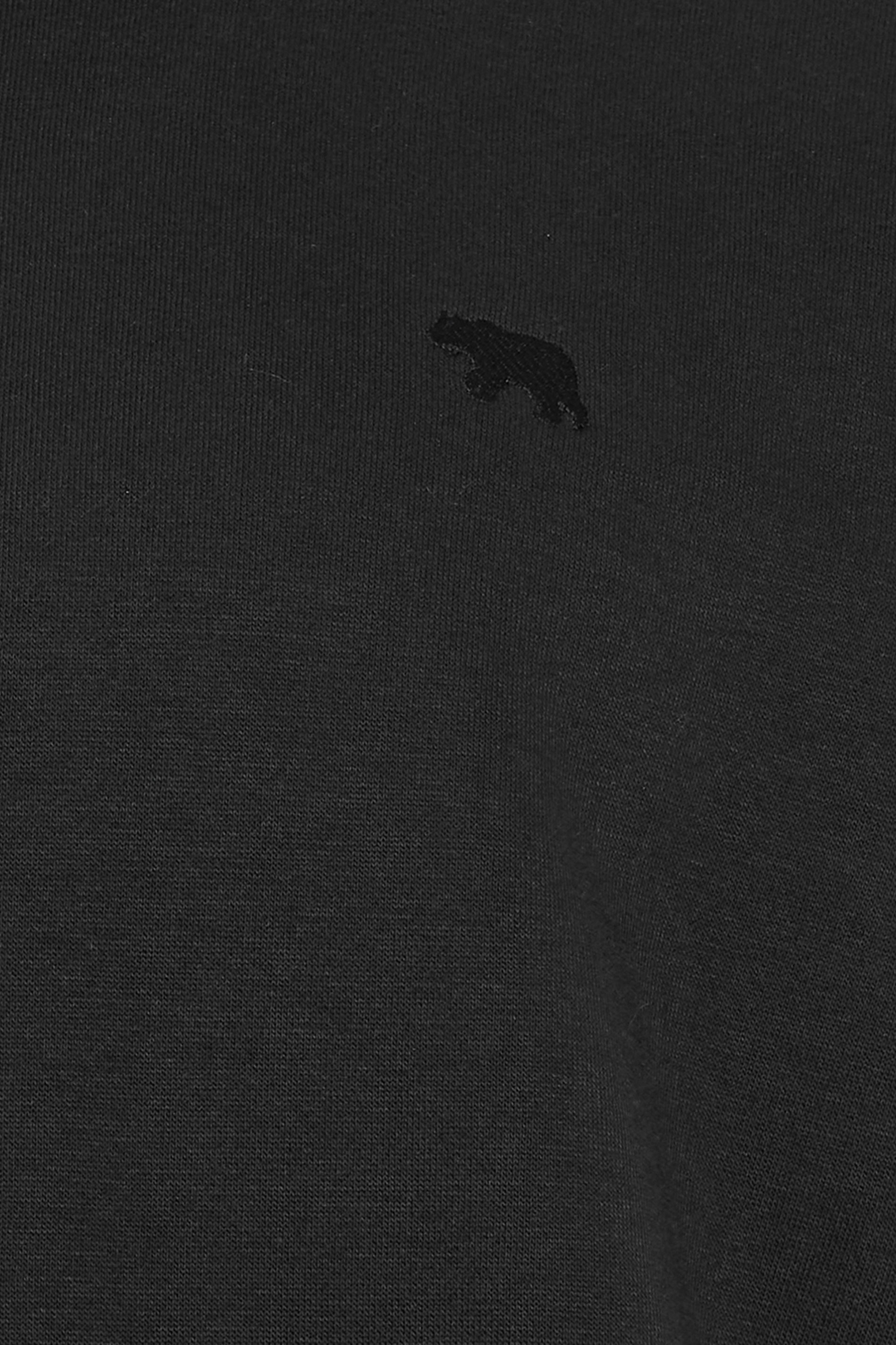 D555 Big & Tall Black Embroidery Quarter Zip Fleece | BadRhino 5