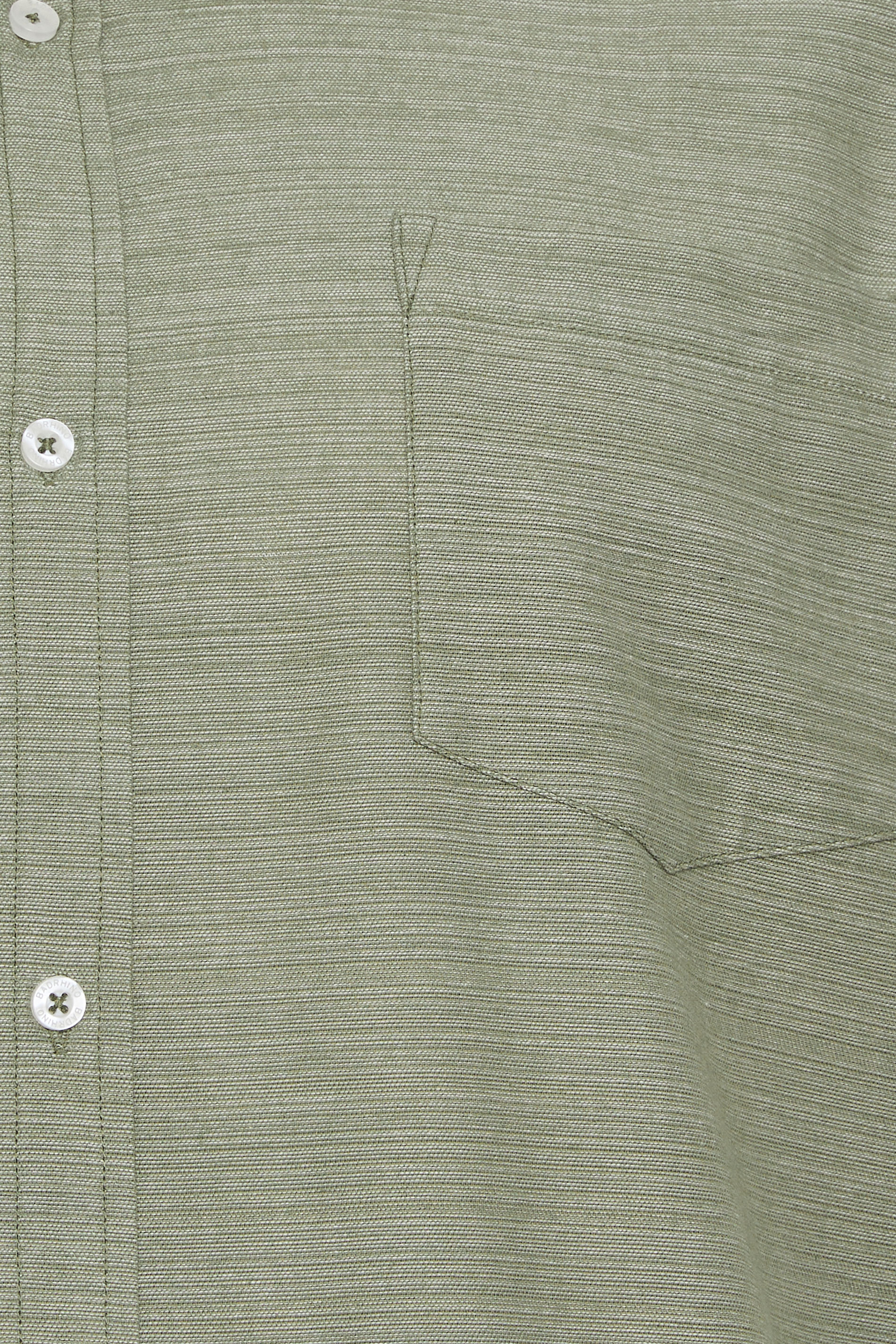 BadRhino Big & Tall Green Short Sleeve Slub Shirt | BadRhino 4