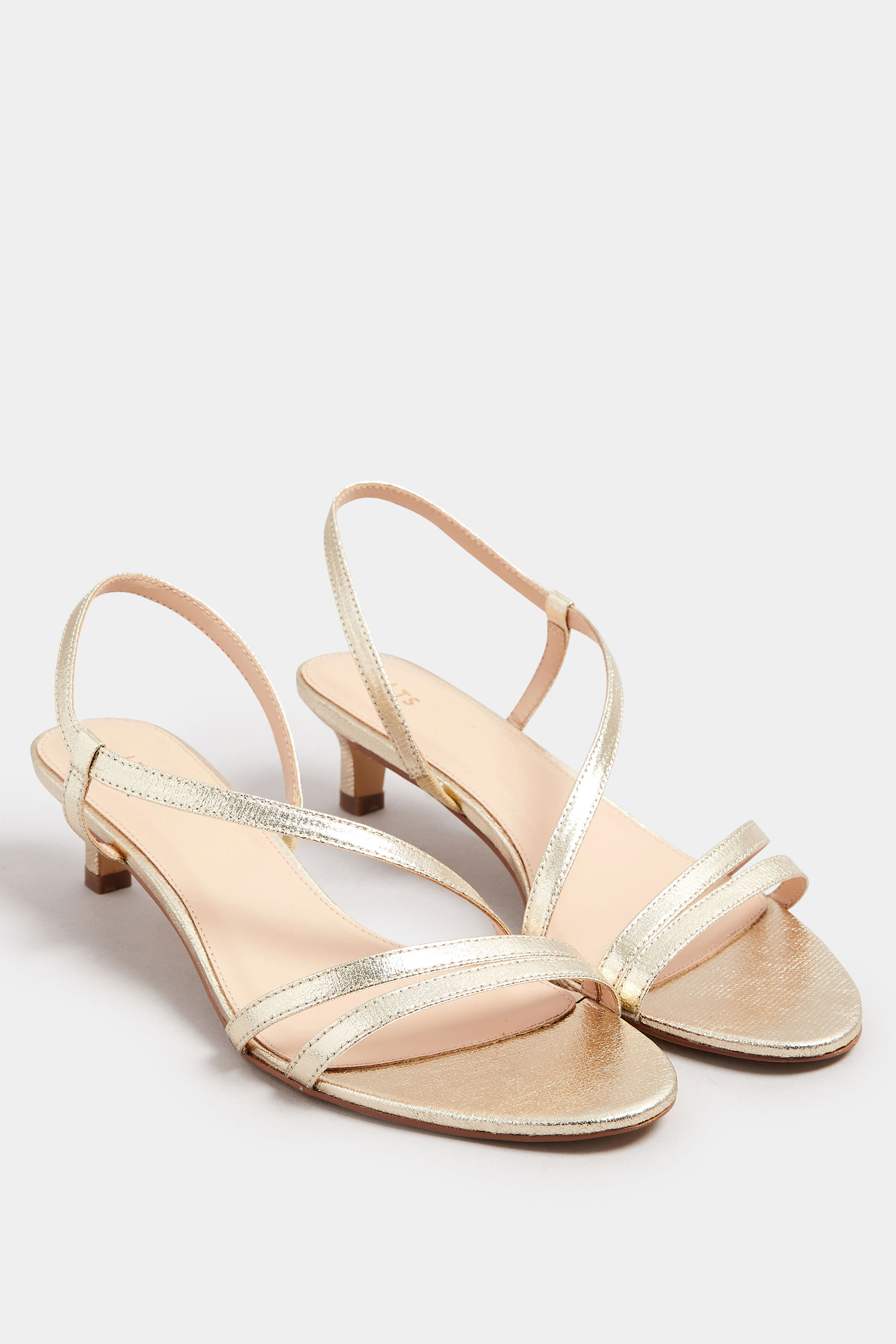LTS Gold Slingback Kitten Heel In Standard Fit | Long Tall Sally 2