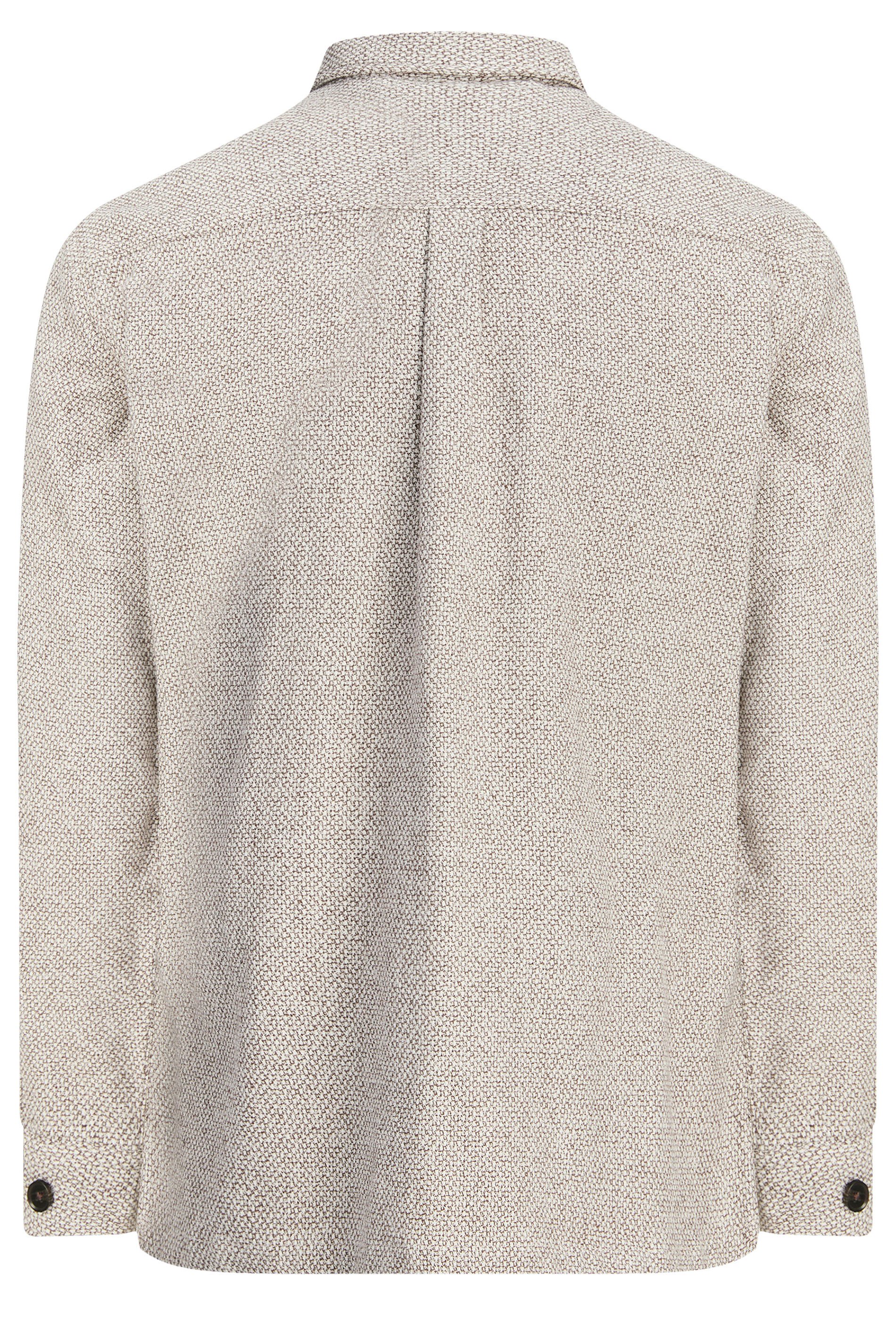 JACK & JONES Big & Tall Brown Woven Check Overshirt | BadRhino 2