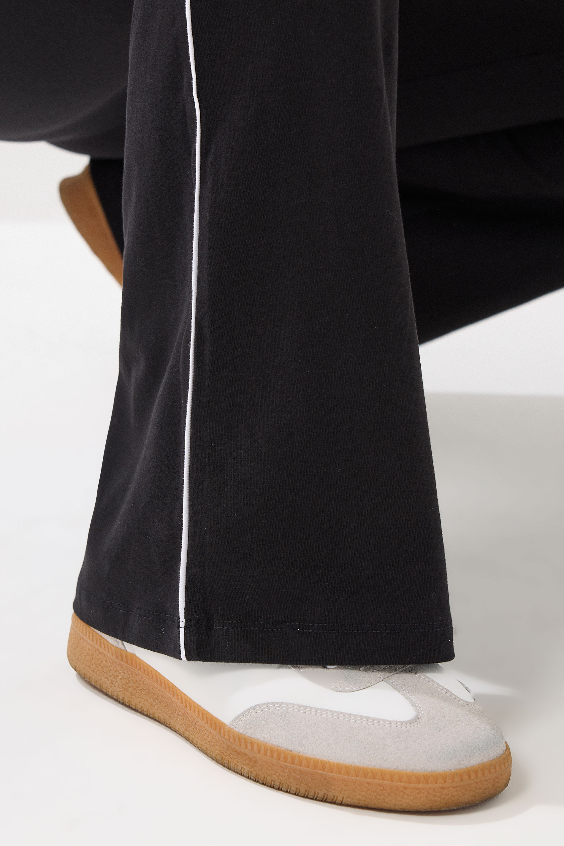 LTS Tall Black Striped Kick Flare Leggings | Long Tall Sally 4