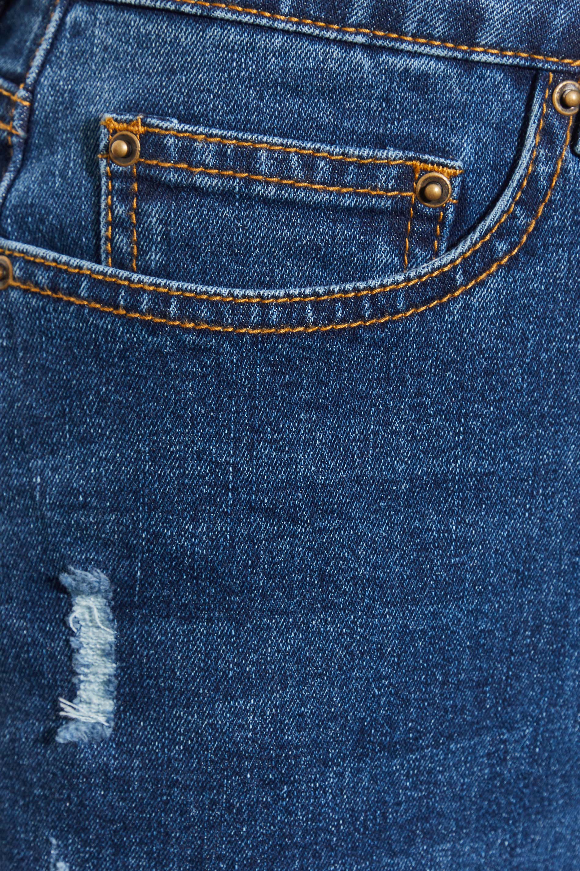 LTS Tall Women's Blue Distressed UNA Mom Jeans | Long Tall Sally 4