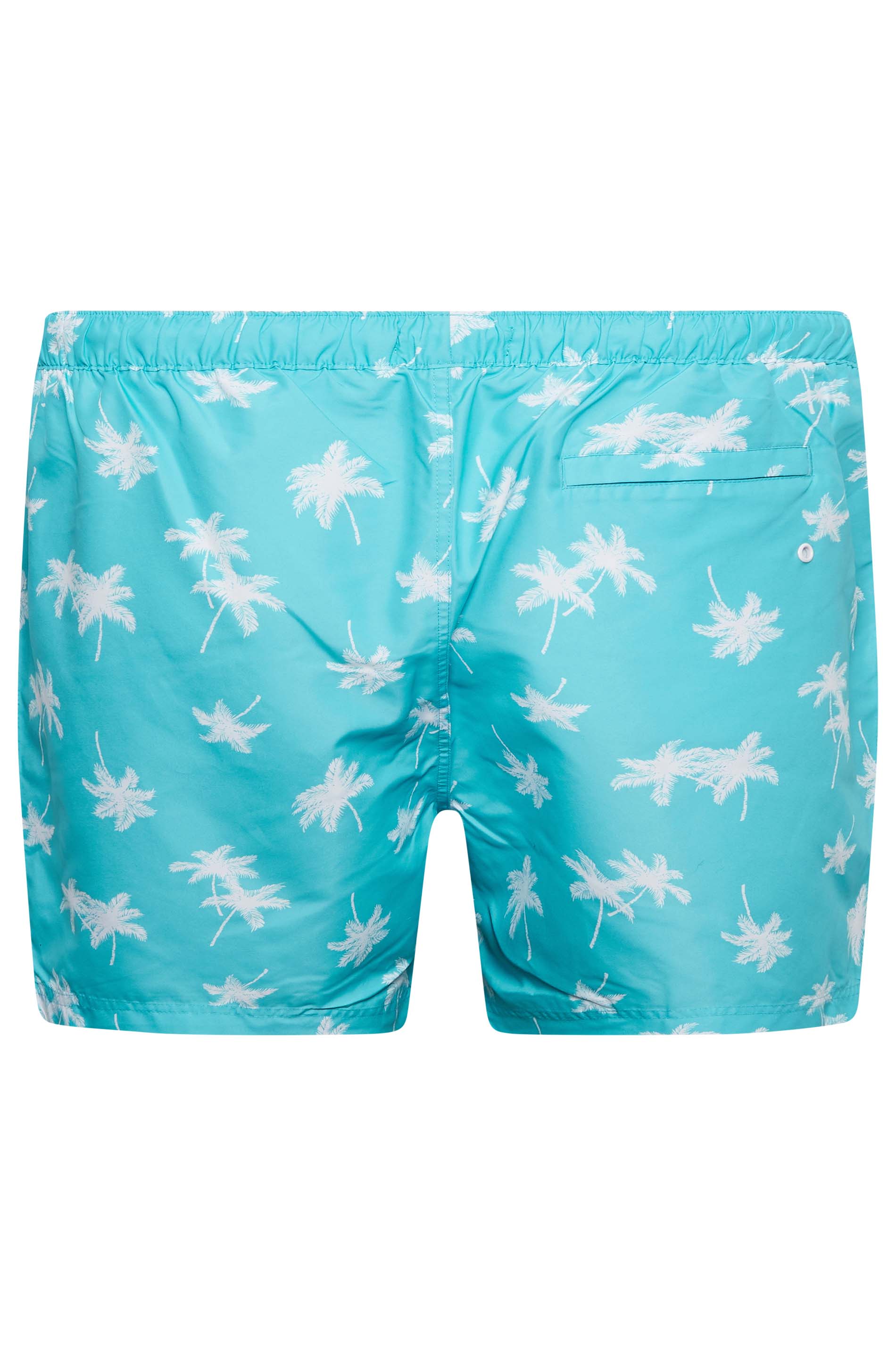 PENGUIN MUNSINGWEAR Big & Tall Blue Palm Tree Swim Shorts | BadRhino 5