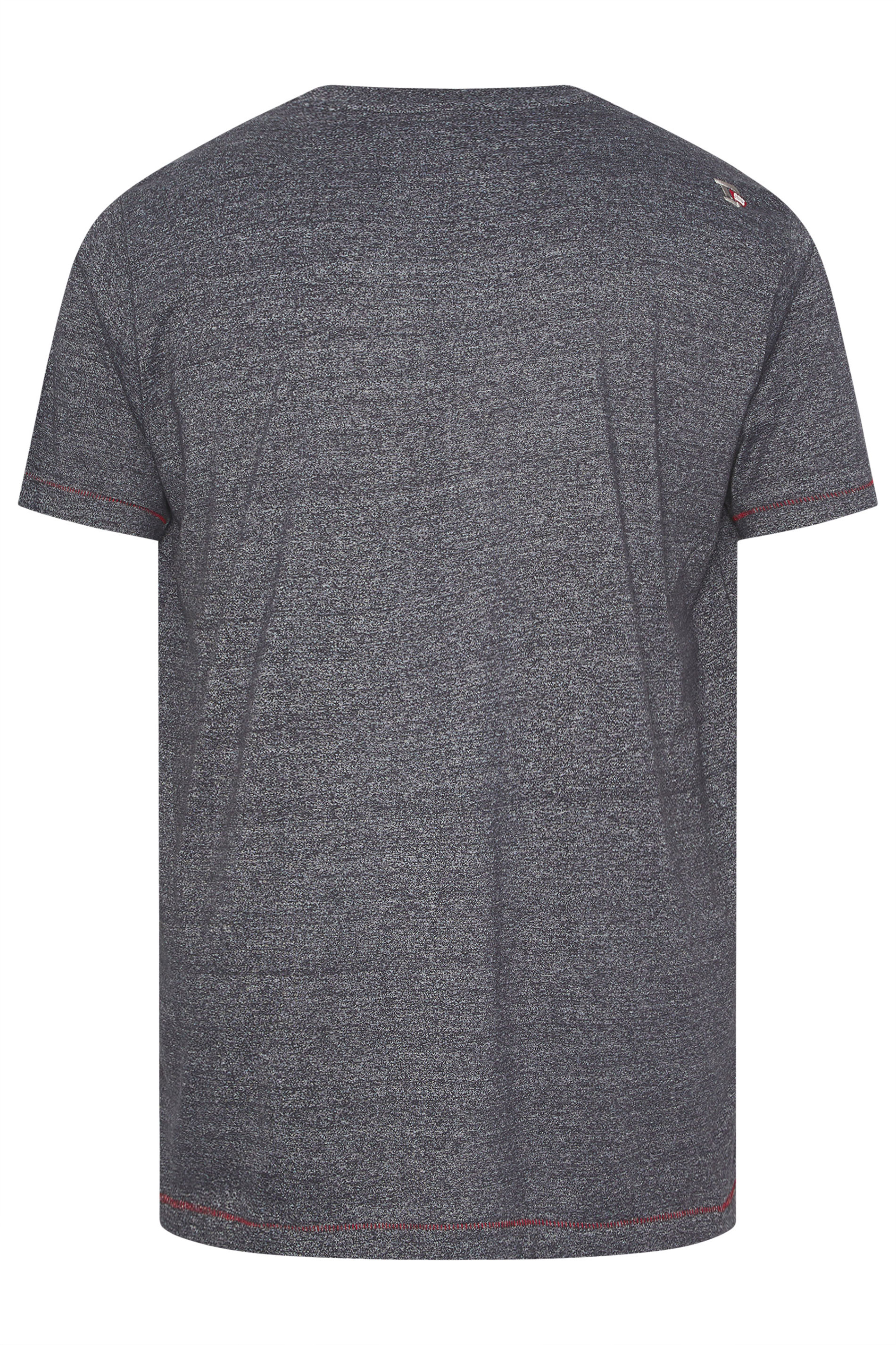 D555 Big & Tall Burgundy Grey Skull Drip Graphic Print T-Shirt | BadRhino 5