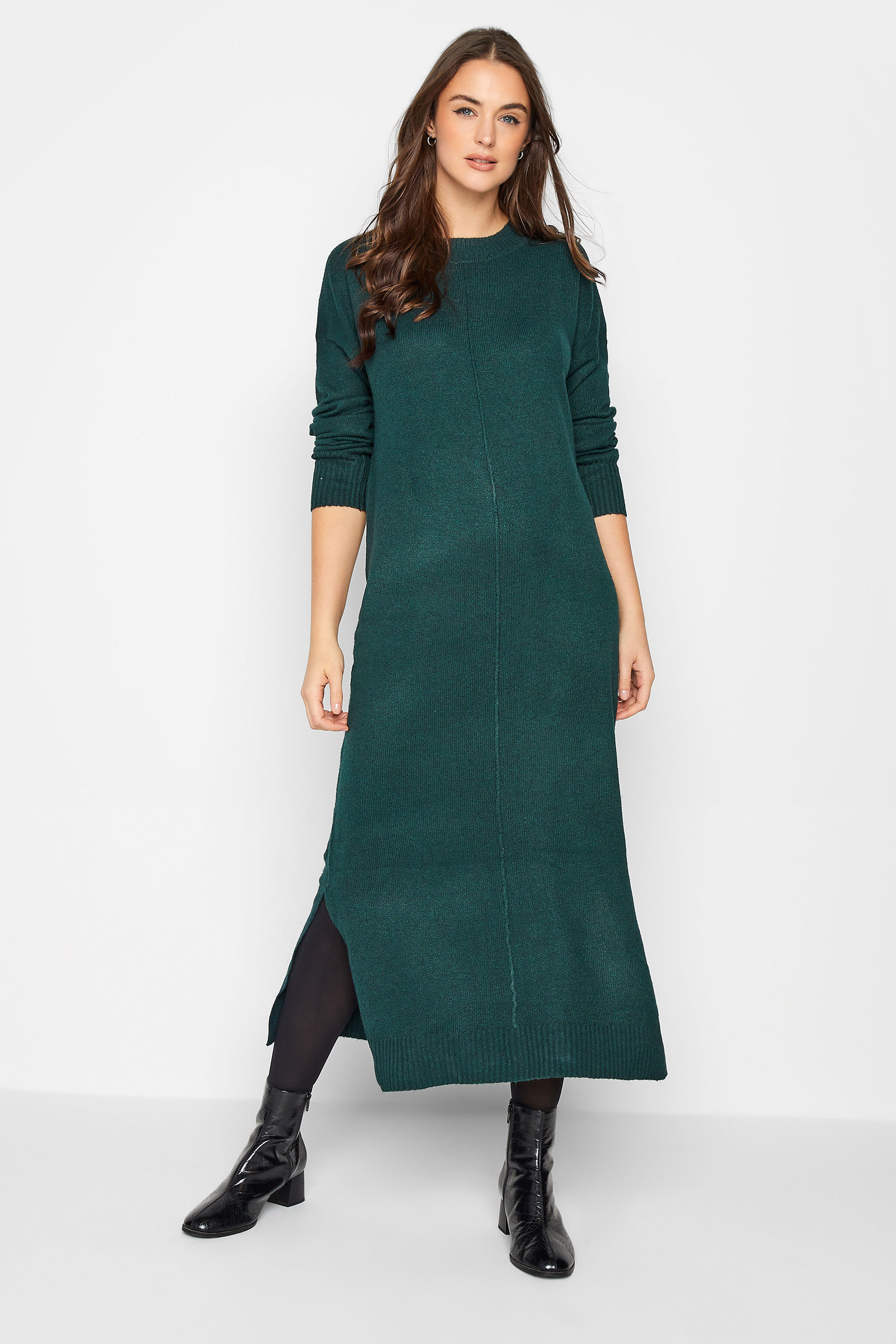 Tall Women's Green Knitted Midi Dress | Long Tall Sally  2