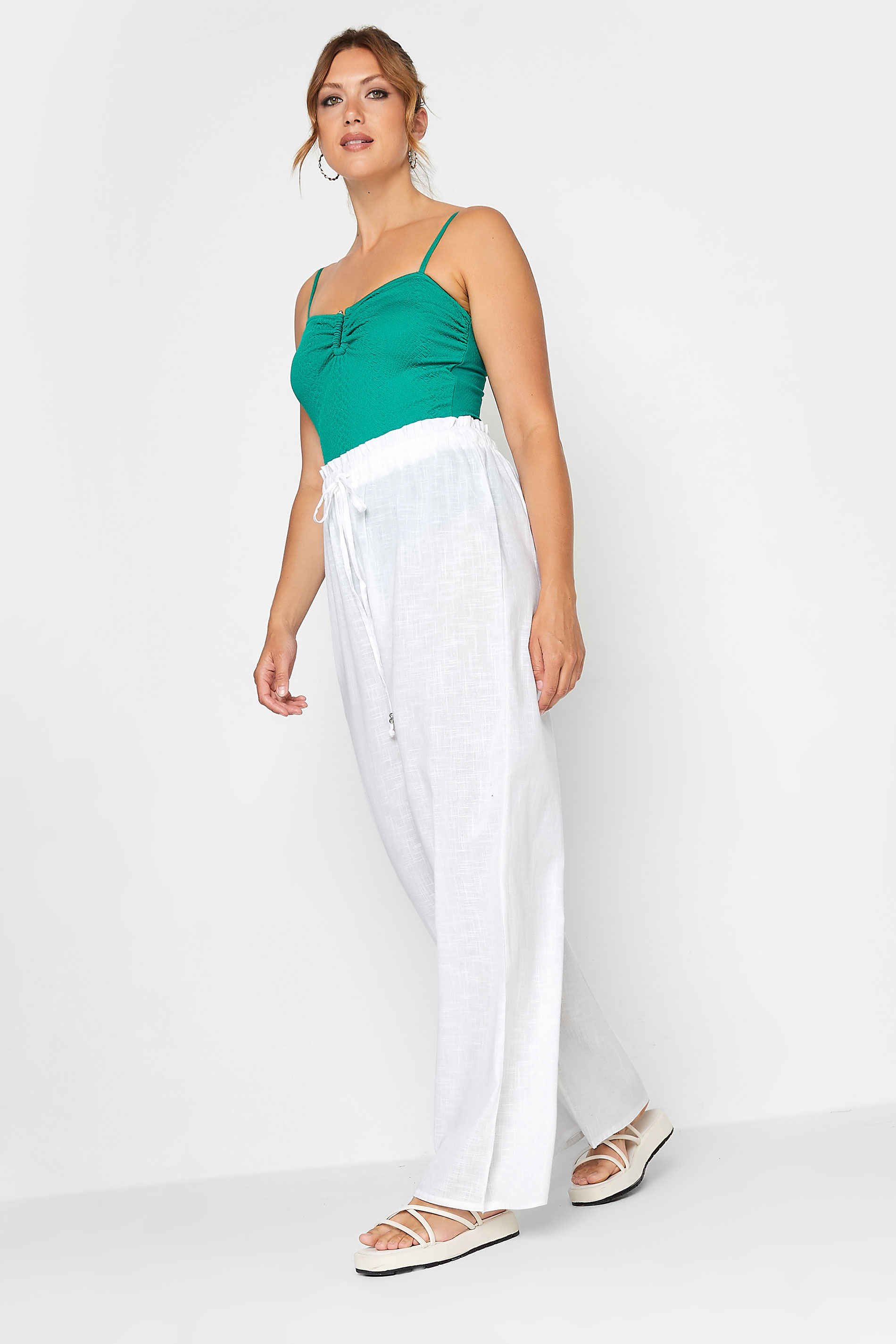 Xihbxyly Linen Pants for Women, Wide Leg Pants for Women Summer High  Waisted Cotton Linen Palazzo Pants Wide Leg Long Baggy Lounge beach Trousers  with Pocket # Sales Today Clearance Prime Only #